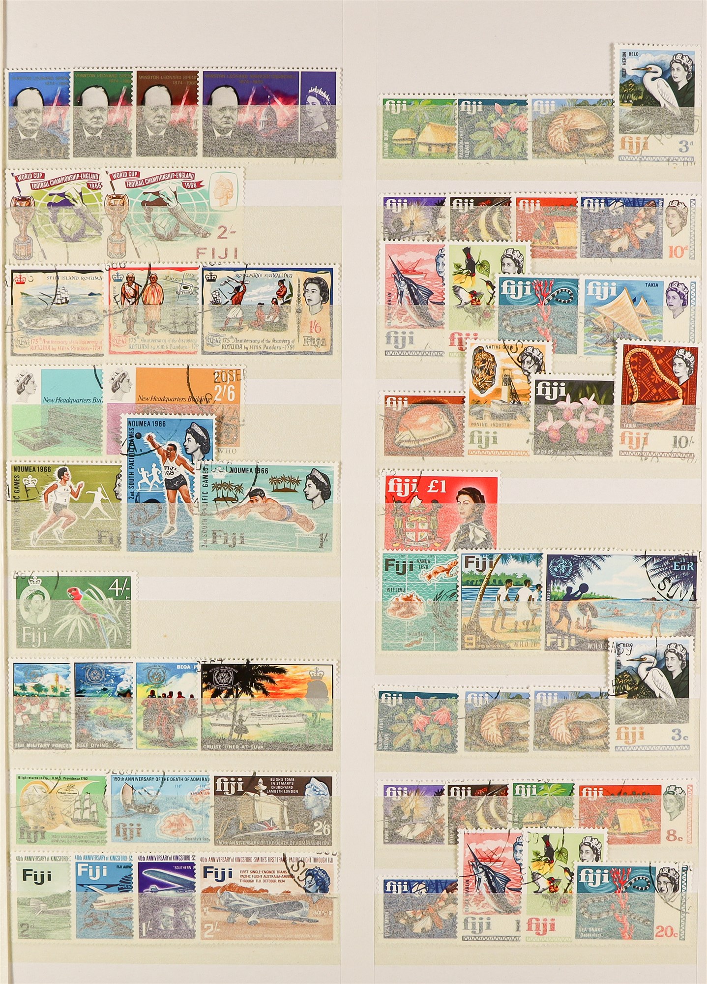 FIJI 1953 - 2000 COLLECTION of 800+ used stamps, near-complete for the period (SG 278 - 1096) with - Image 2 of 14