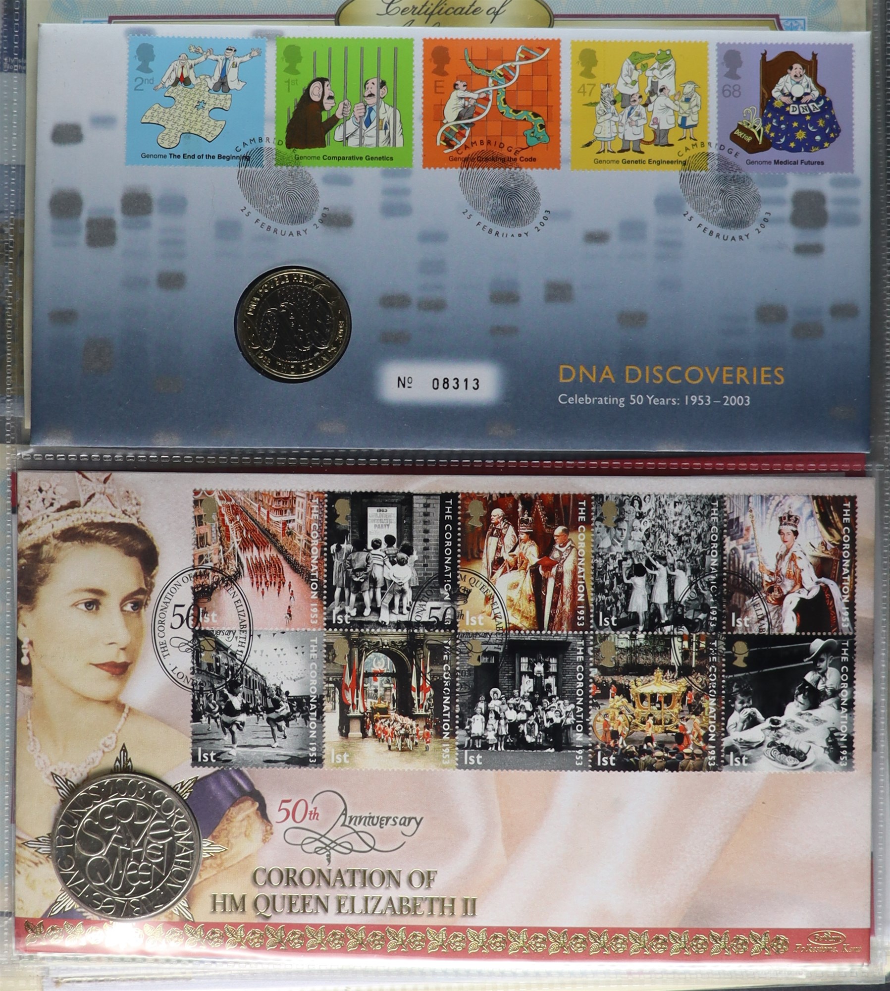 GB. COVERS & POSTAL HISTORY COIN COVERS 1990's-2010's collection on pages, includes mostly Benham - Image 12 of 24