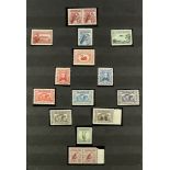 AUSTRALIA 1914 - 1936 NEVER HINGED MINT collection of 39 stamps on stockbook pages, note most