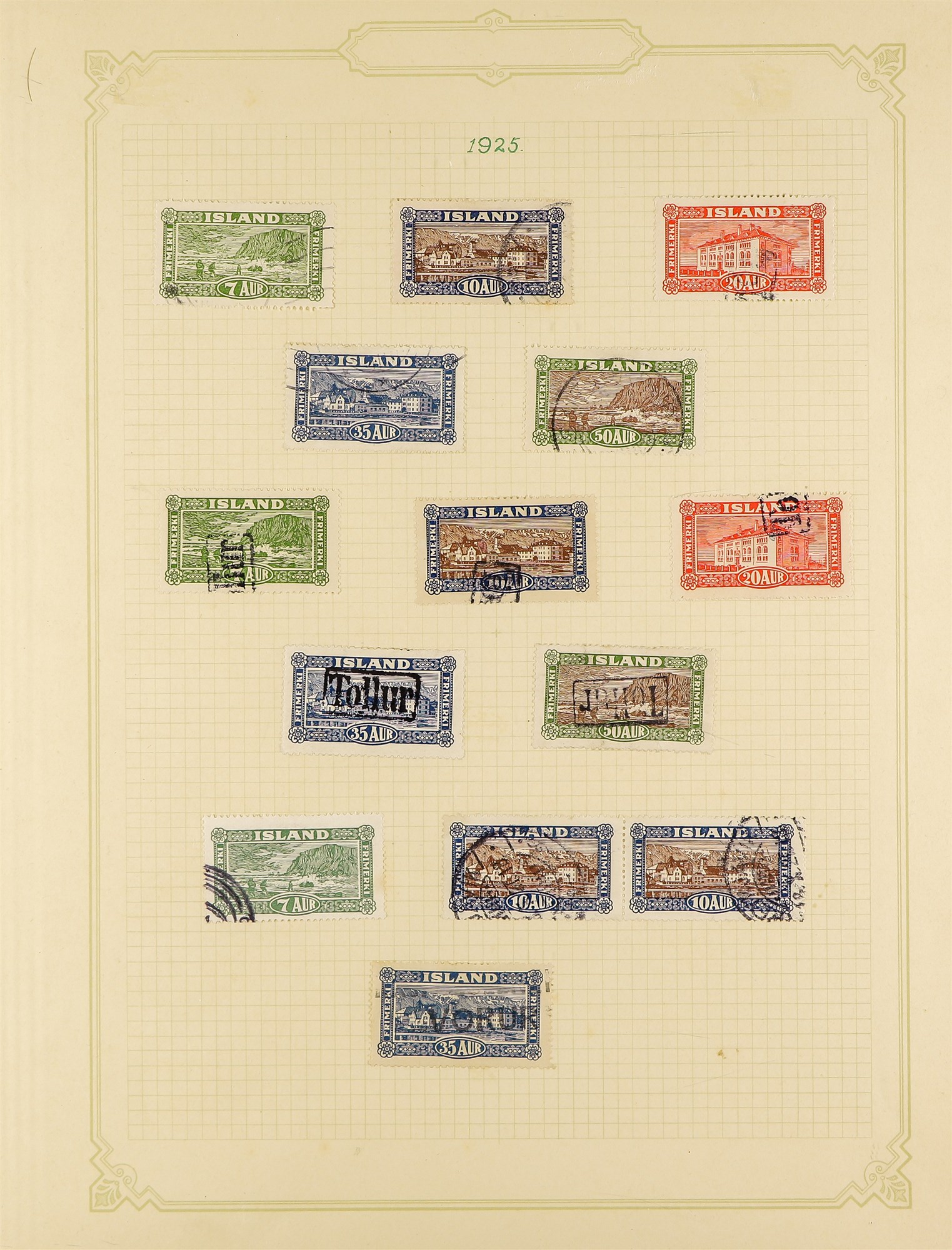 ICELAND 1901 - 1976 COLLECTION of over 700 used stamps on album pages, chiefly complete sets. Cat £ - Image 6 of 26