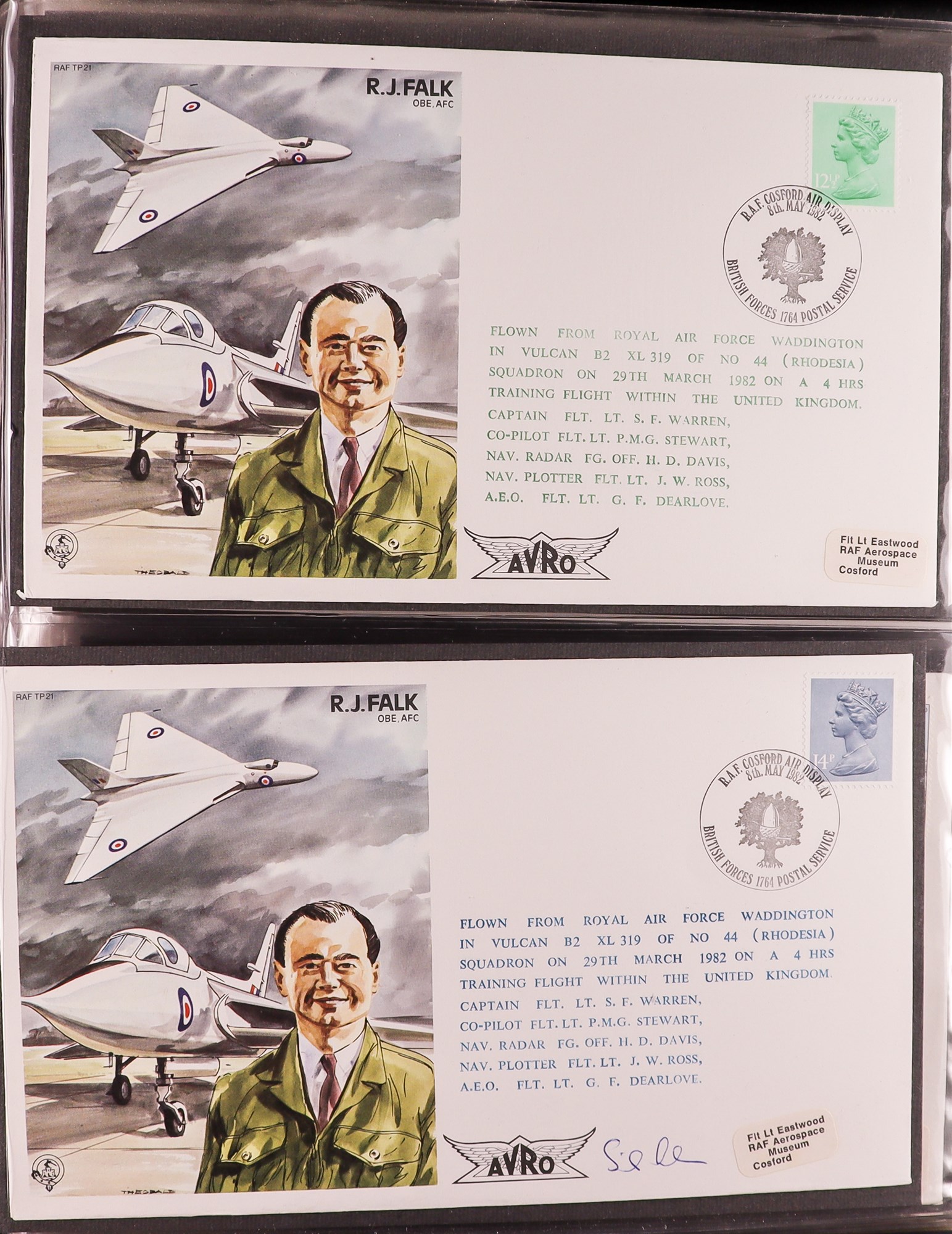 GB. COVERS & POSTAL HISTORY RAF 'TEST PILOT SERIES' COVERS collection, complete for numbers TP1 - - Image 6 of 11