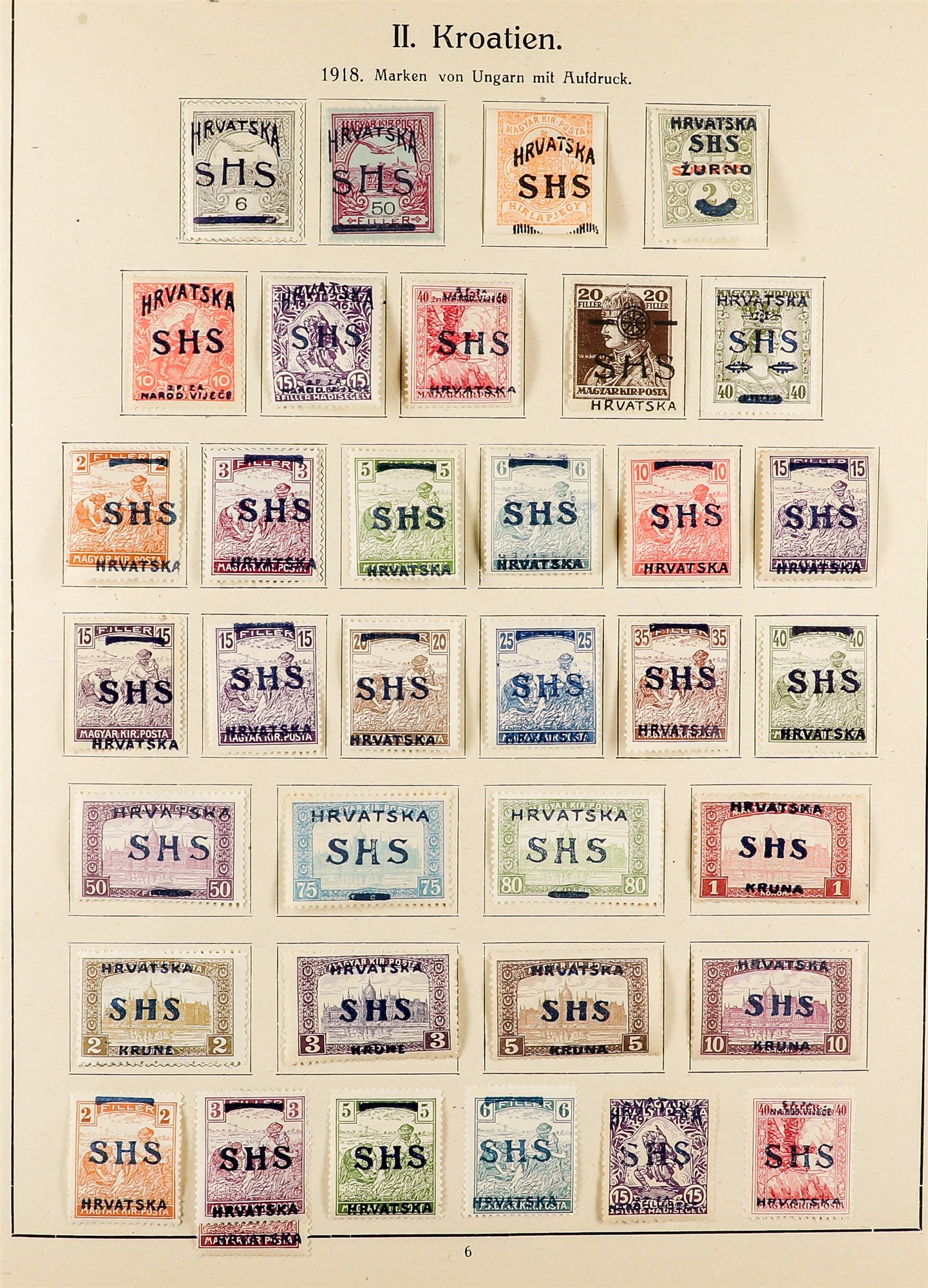 YUGOSLAVIA 1918 - 1944 COLLECTION of mint & used stamps in album, near- complete incl much 'back - Image 5 of 22