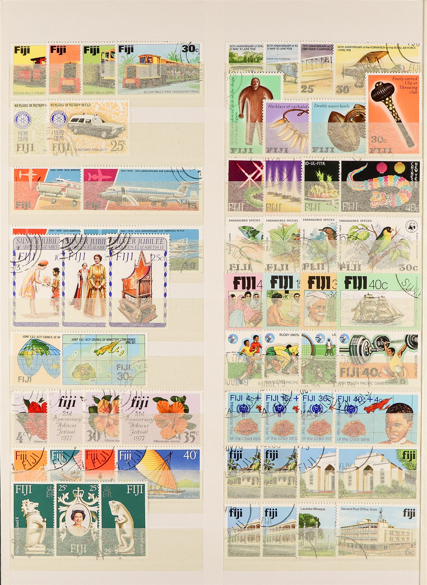 FIJI 1953 - 2000 COLLECTION of 800+ used stamps, near-complete for the period (SG 278 - 1096) with - Image 12 of 14