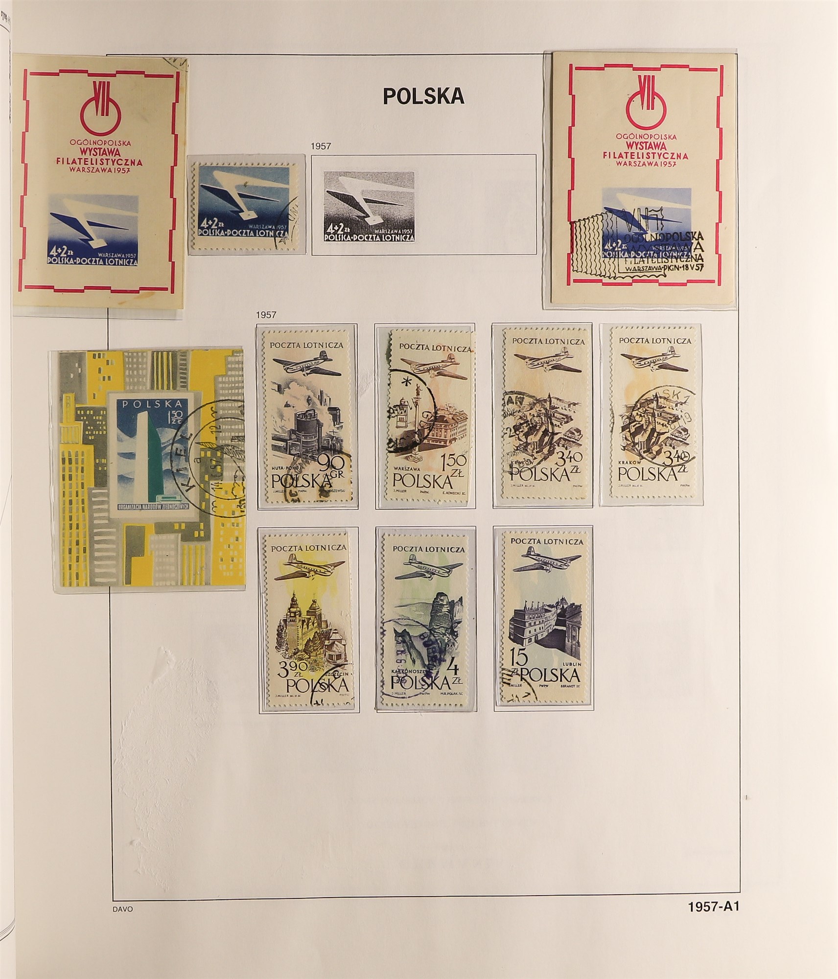 POLAND 1944 - 1959 USED COLLECTION in a hingeless Davo Polska album, chiefly complete sets & - Image 14 of 18