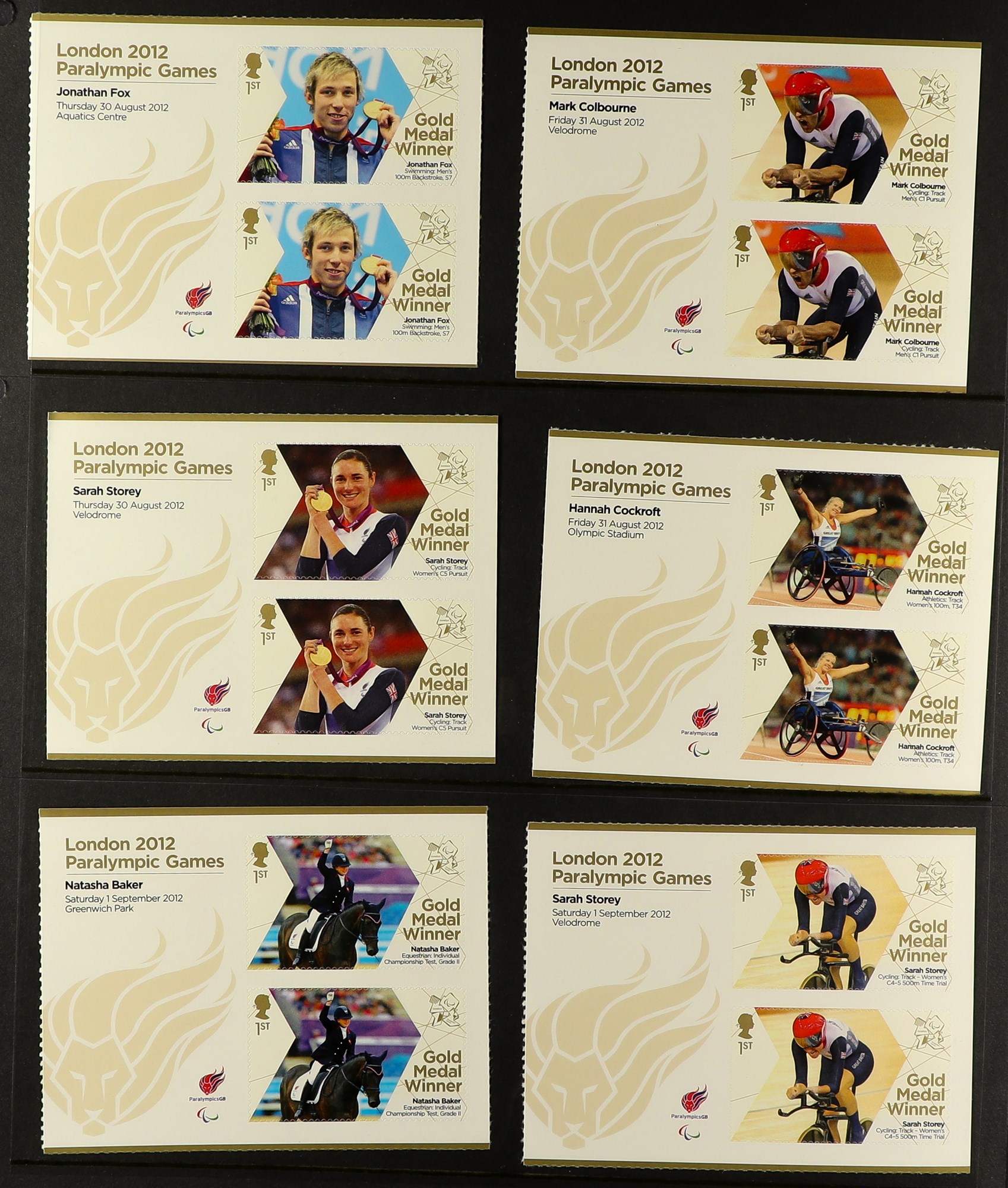 GB.ELIZABETH II NEVER HINGED MINT ASSEMBLY Includes 2012 Paralympic Gold Medal Winners sets incl - Image 3 of 12