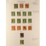 GRENADA 1861 - 1952 COLLECTION of 300+ stamps on pages, stc £2500+.