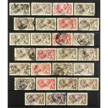 GB.GEORGE V 1913-34 SEAHORSES 27 used stamps from all printings plus shade variants, Stc £2700+