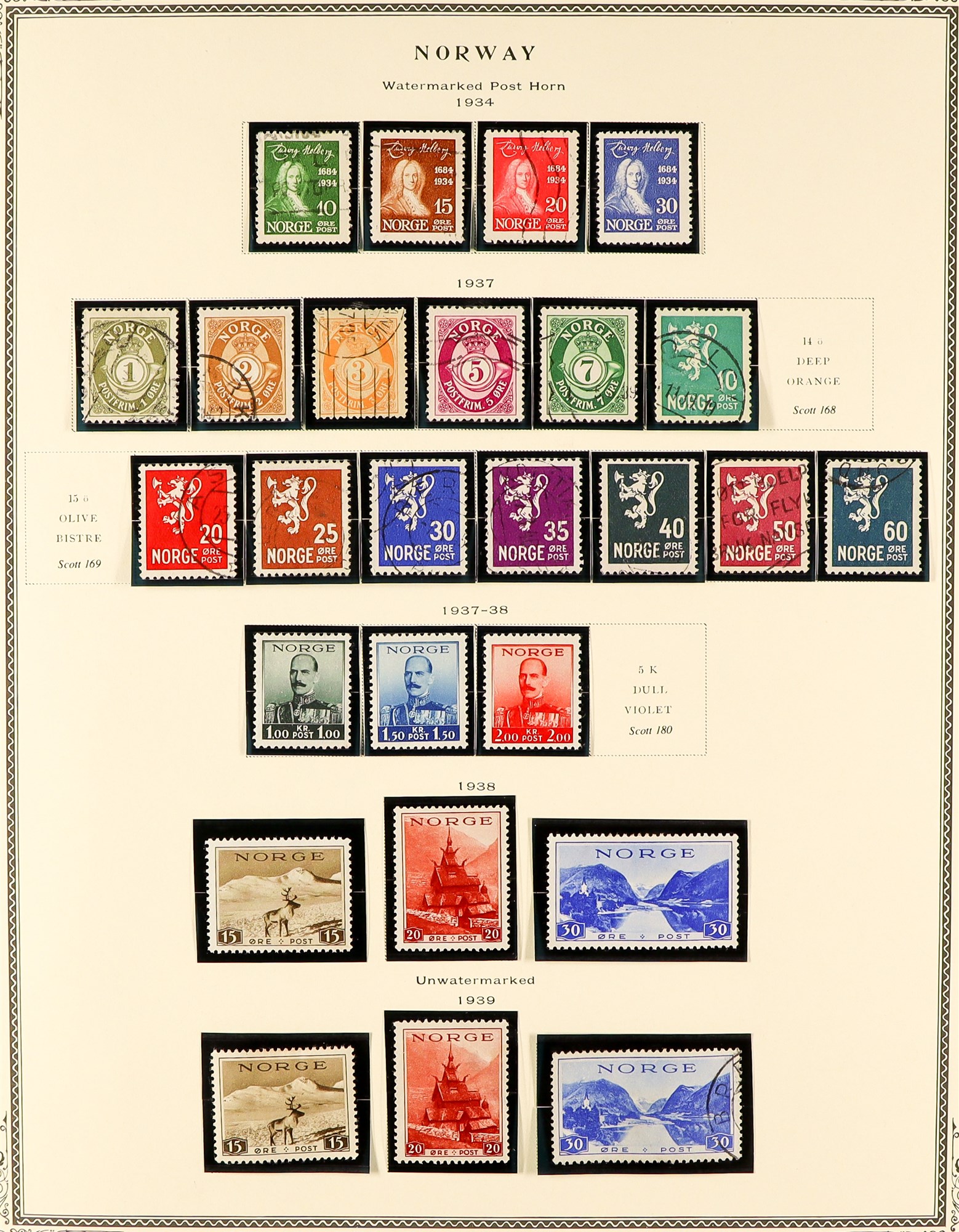 NORWAY 1855 - 1988 COLLECTION of stamps in Scott Specialty album (pages to 2002) of mint / never - Image 7 of 16