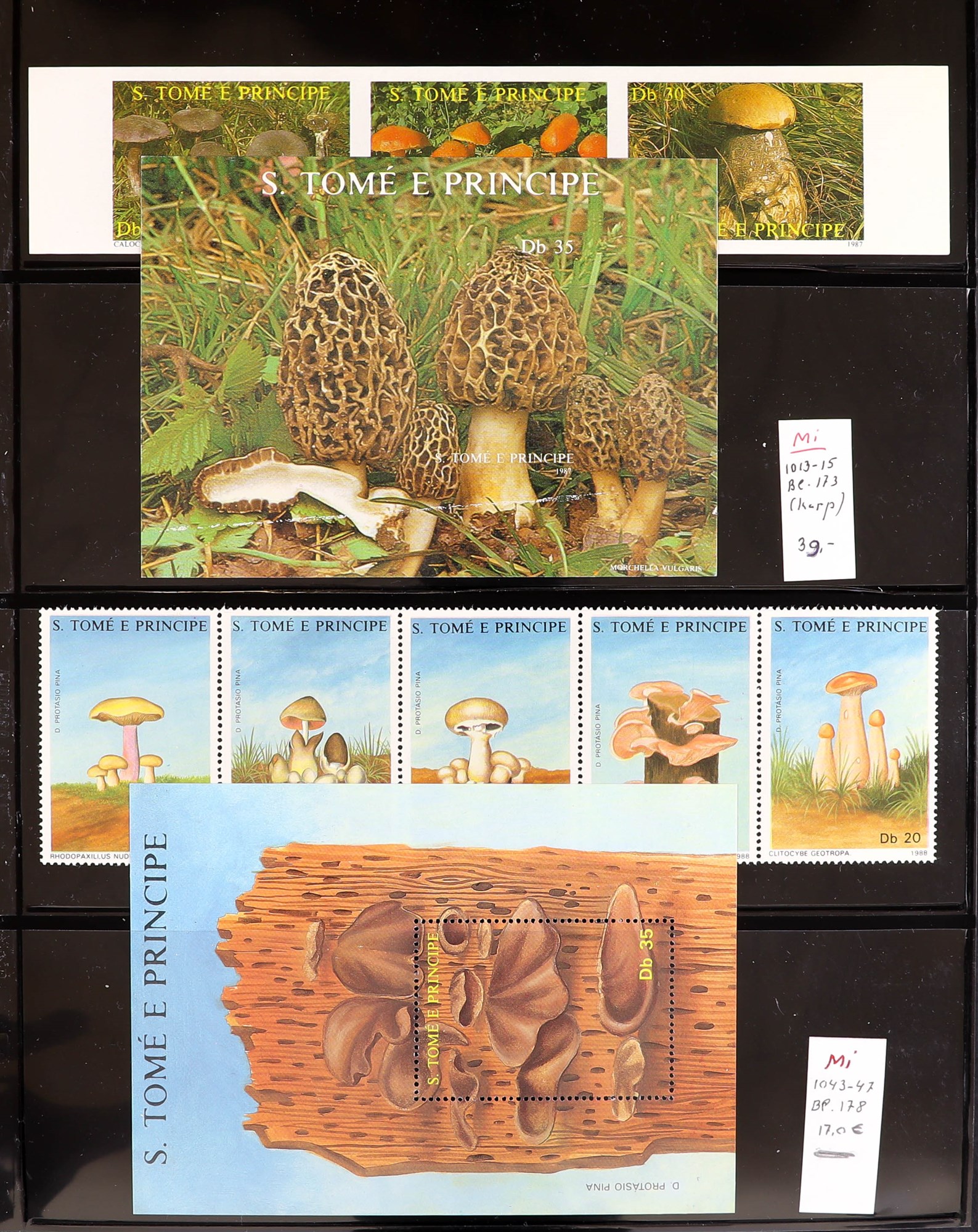 PORTUGUESE COLONIES FUNGI STAMPS OF ST THOMAS & PRINCE ISLANDS 1984 - 2014 never hinged mint - Image 19 of 30