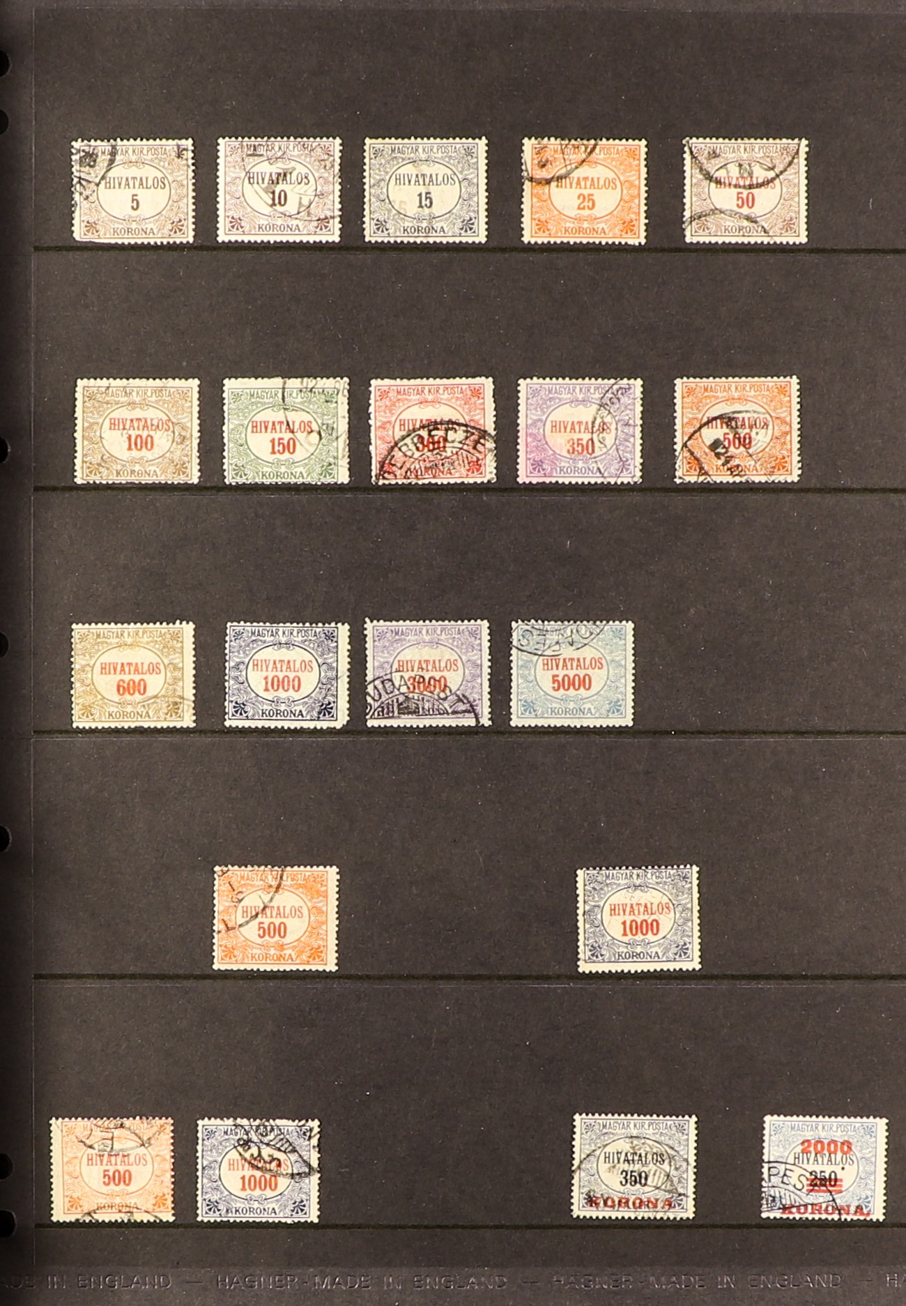 HUNGARY 1918 - 1938 COLLECTION of approx 900 mint & used stamps (often 1 of each) plus a few - Image 20 of 23