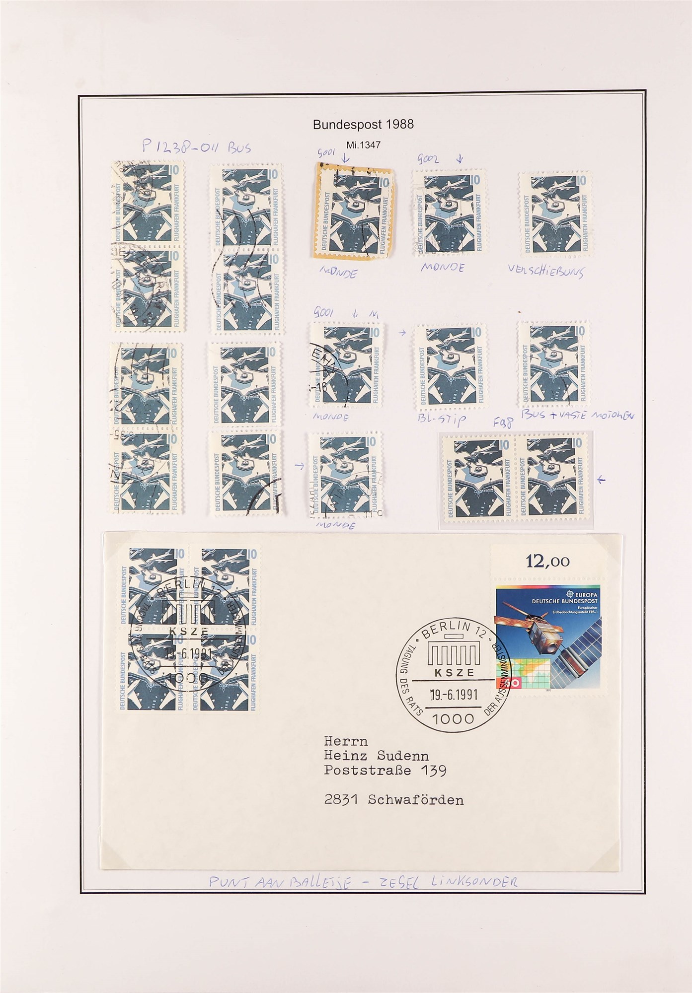 GERMANY WEST 1980 - 1989 SPECIALIZED COLLECTION of 800+ mint, never hinged mint and used stamps, - Image 3 of 10