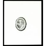 GB.GEORGE V DOWNEY HEAD ESSAY of the three-quarter face head, typograph printed with surround partly