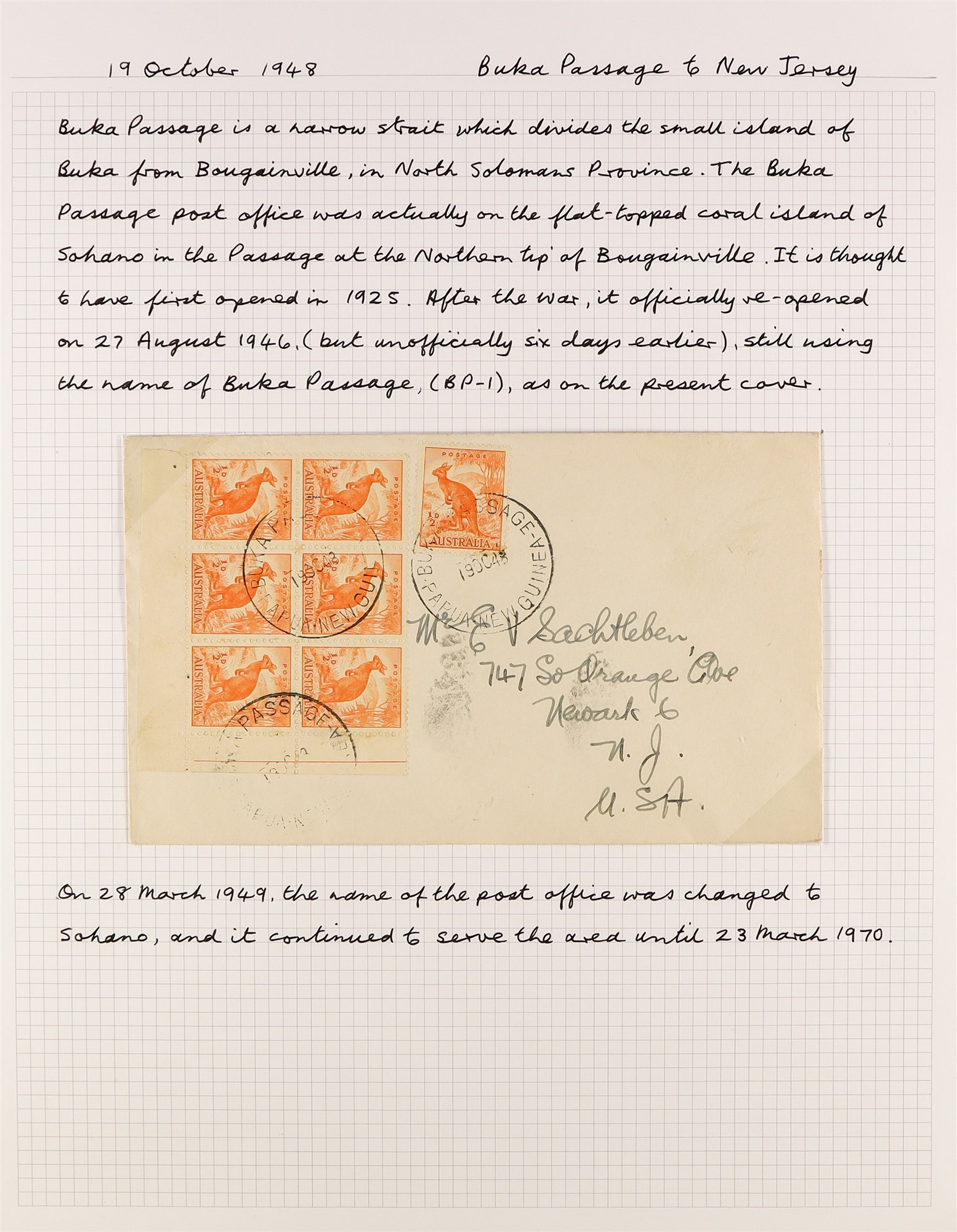 PAPUA NEW GUINEA 1946 - 1953 AUSTRALIA STAMPS ON COVERS collection of around 100 items chiefly - Image 7 of 18