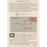 GB.QUEEN VICTORIA 1868 (Nov) neat entire letter Troon to Malta, bearing 5d plate 6, SG 97 pair, tied