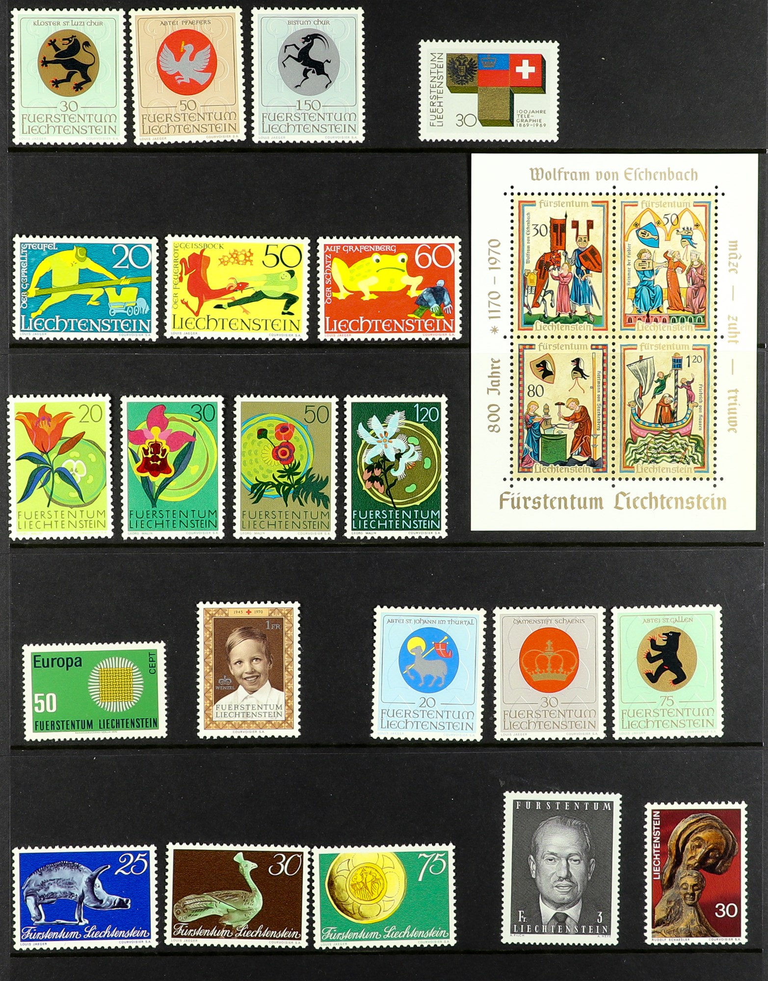 LIECHTENSTEIN 1938 - 1993 COLLECTION of 650+ never hinged mint stamps & 15 miniature sheets on - Image 8 of 11