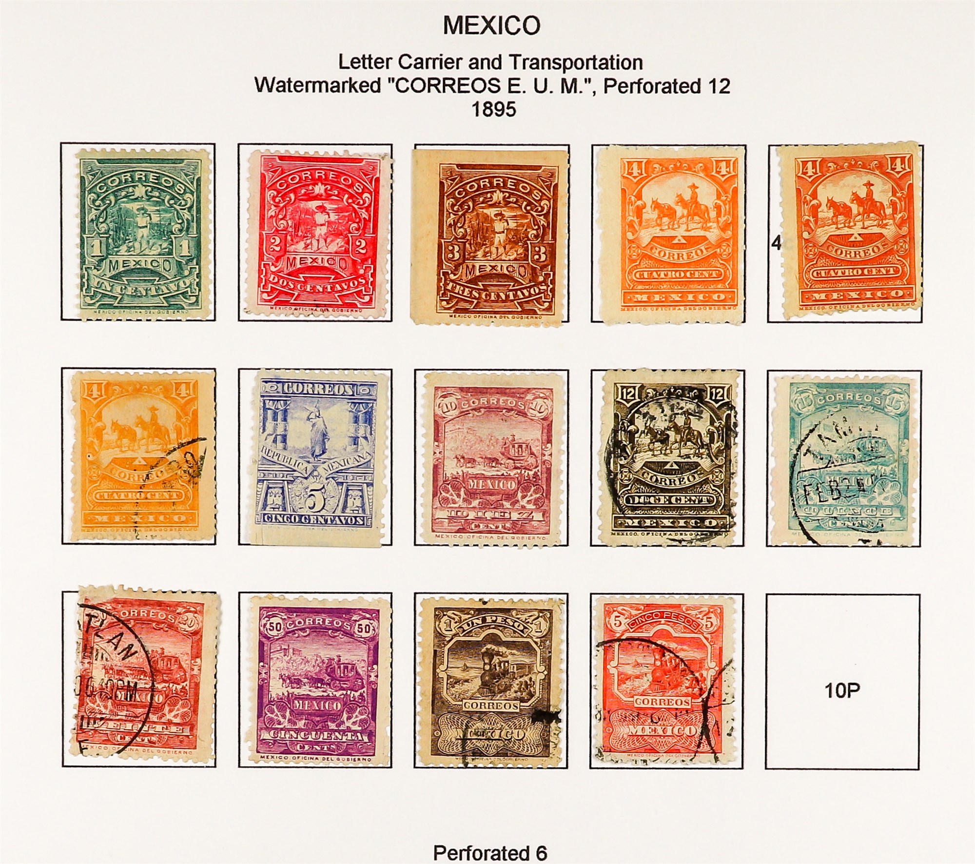 MEXICO 1872 - 1910 EXTENSIVE COLLECTION of over 300 mint & used stamps with a degree of - Image 26 of 32