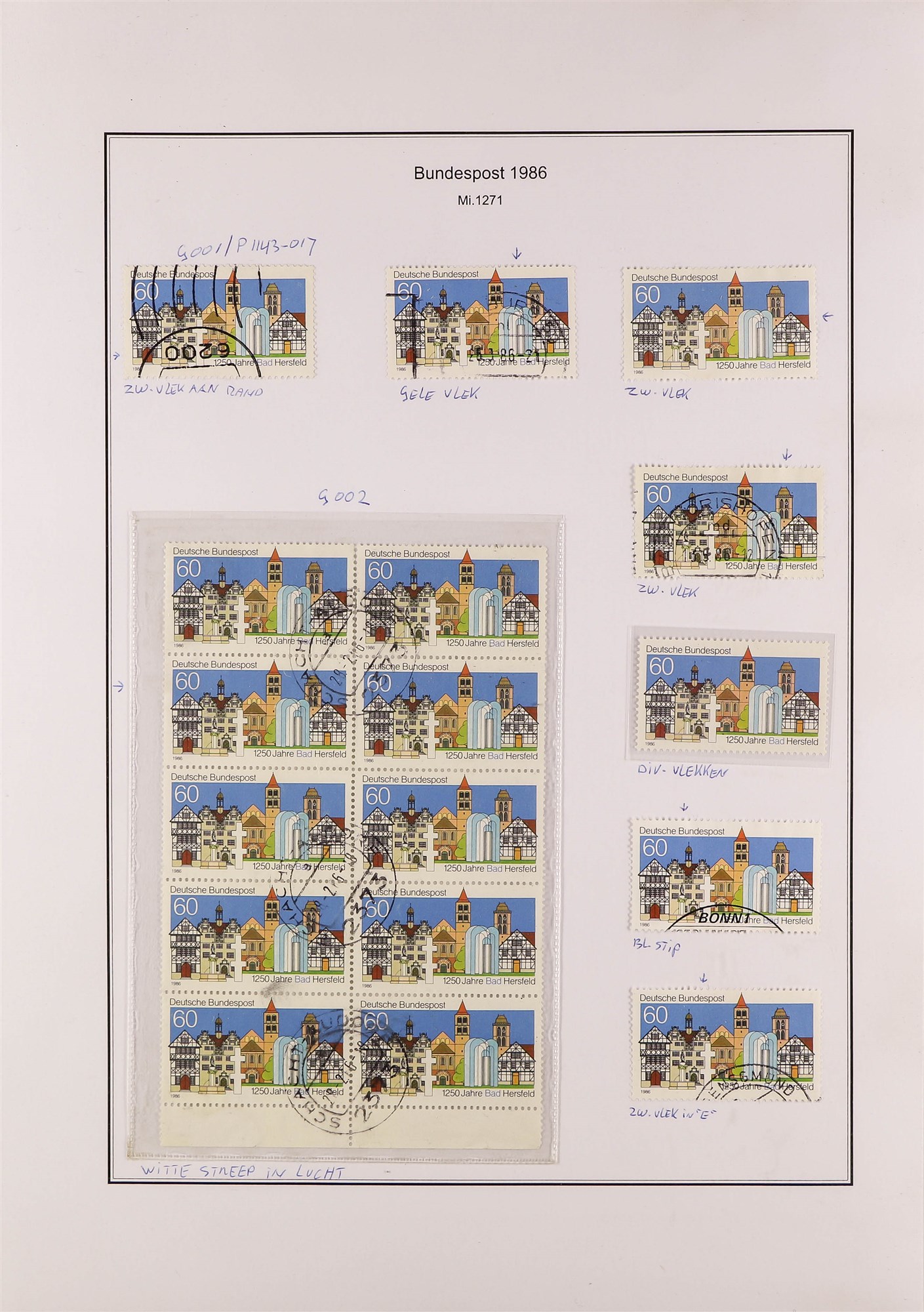 GERMANY WEST 1980 - 1989 SPECIALIZED COLLECTION of 800+ mint, never hinged mint and used stamps,