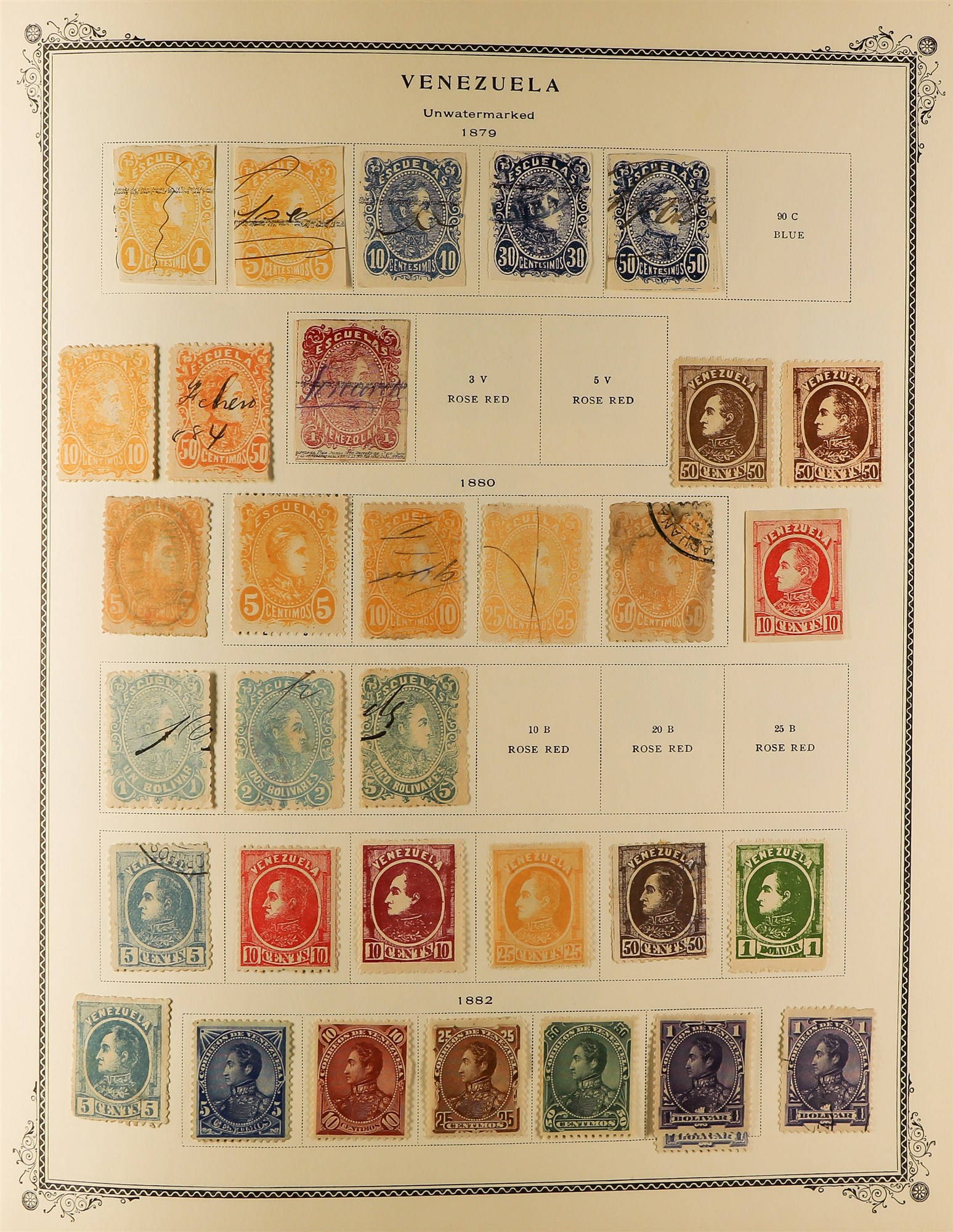 VENEZUELA 1859 - 1976 COLLECTION of 1500+ mint & used stamps in album, note 1859-62 Coat of Arms, - Image 4 of 19