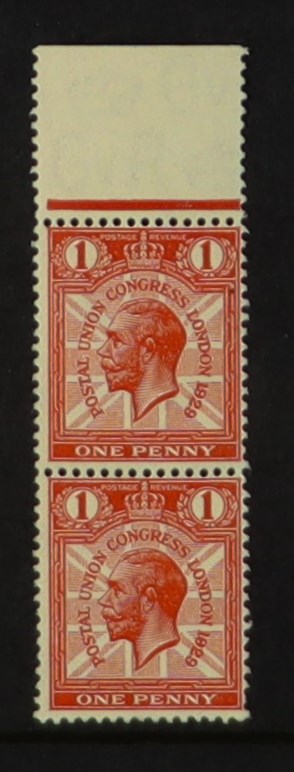 GB.GEORGE VI 1929 1d scarlet Postal Union Congress "1829" FOR "1929" AND CLOSED LOOP ON "2" variety,