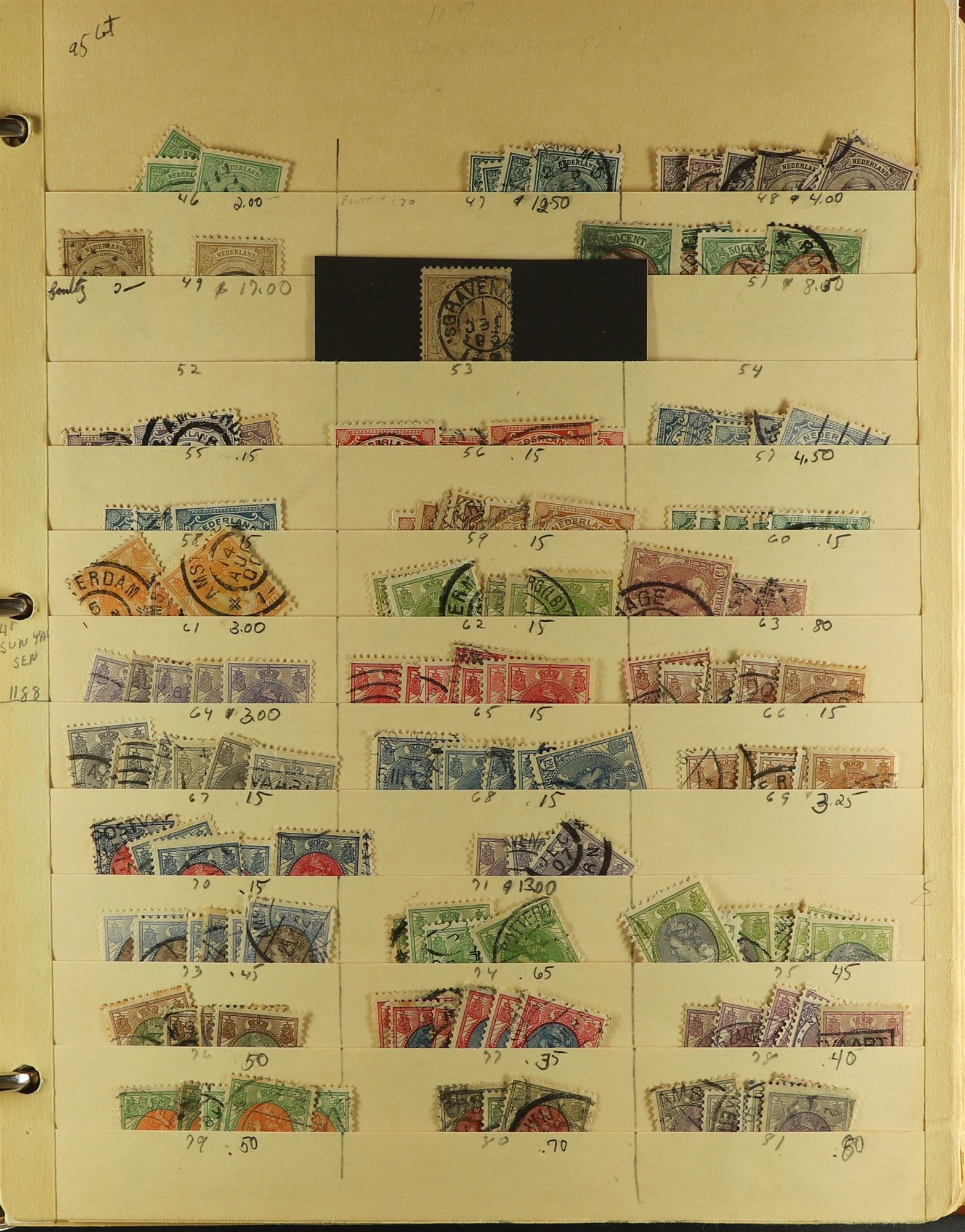 NETHERLANDS DEALERS STOCK IN 3 BINDERS, INCL. COLONIES. 1852 - 2000's an extensive holding of - Image 2 of 24