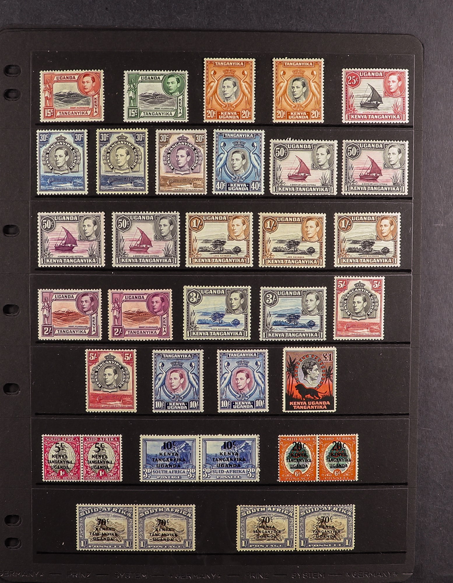 K.U.T. 1935 - 1962 COLLECTION of around 150 mint / some never hinged mint stamps on protective - Image 2 of 5