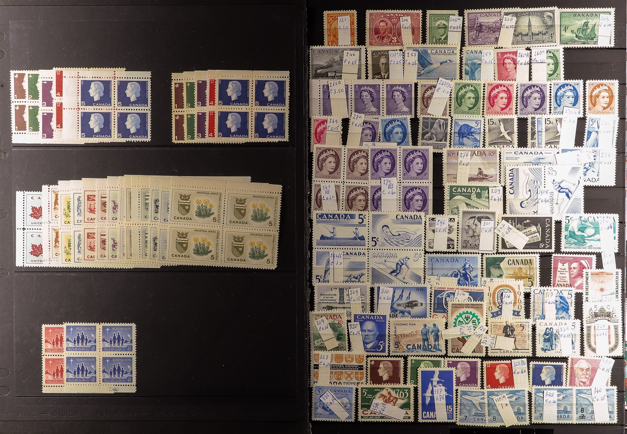 CANADA 1927 - 1898 NEVER HINGED MINT COLLECTION of around 900 stamps, note coils, air mails, Special - Image 2 of 8