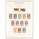 FRENCH COLONIES FRENCH EQUATORIAL AFRICA 1936 - 1958 COLLECTION of around 280 mint / much never