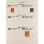 BARBADOS 1855 - 1910 MINT COLLECTION of over 120 mint stamps on album pages, note 1855 (½d) green