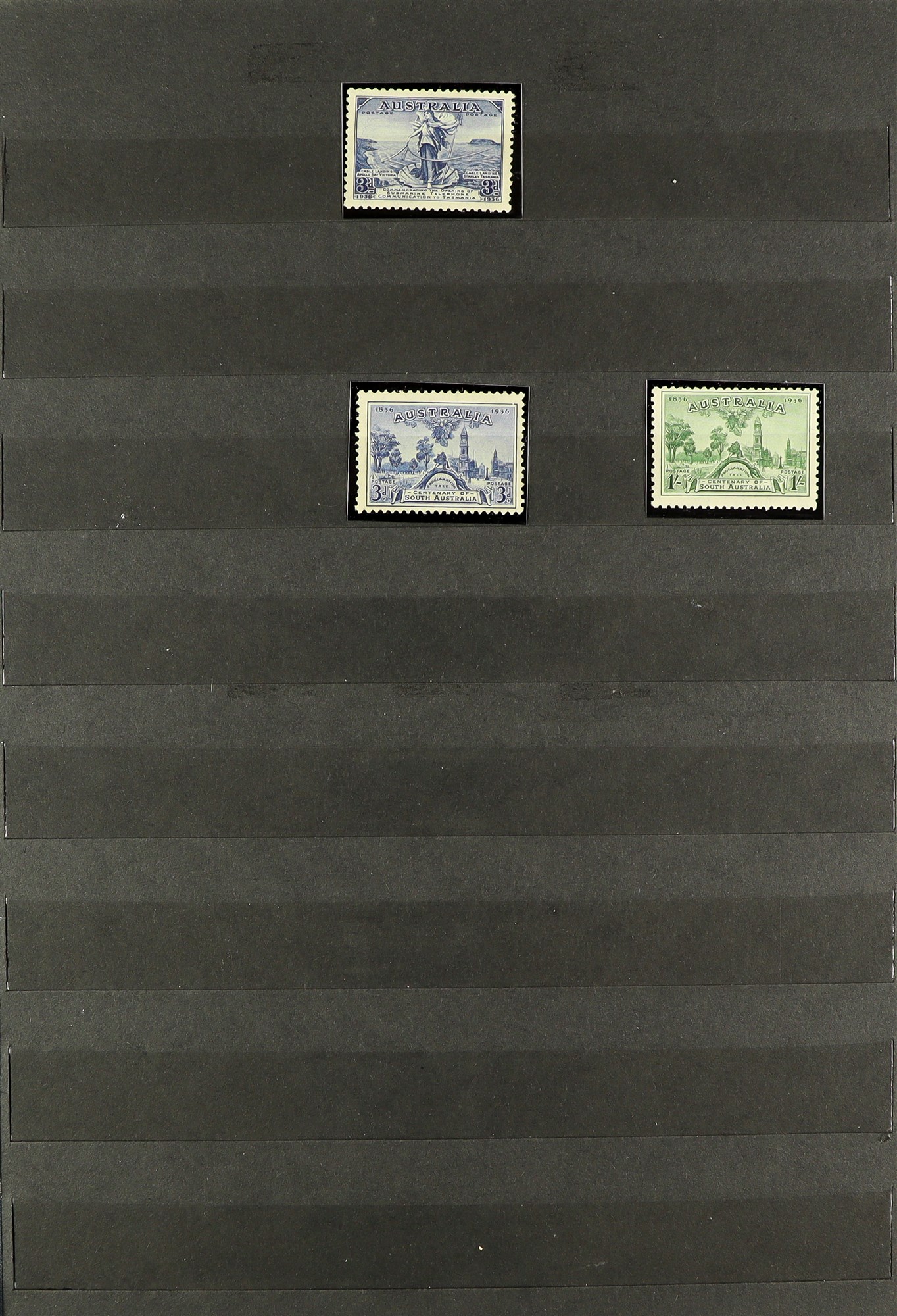 AUSTRALIA 1914 - 1936 NEVER HINGED MINT collection of 39 stamps on stockbook pages, note most - Image 2 of 3