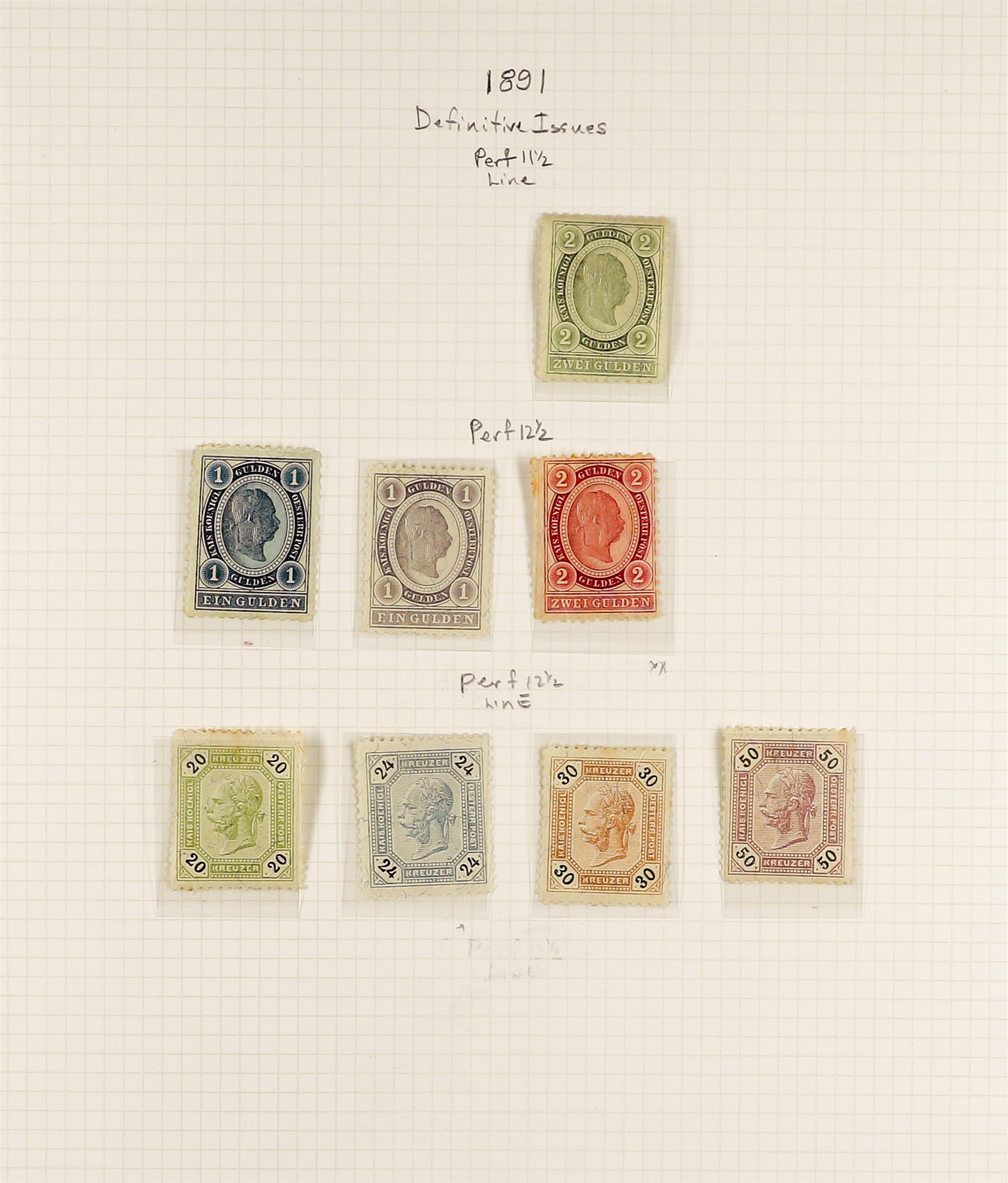 AUSTRIA 1890 - 1907 FRANZ JOSEF DEFINITIVES collection of over 180 mint / some never hinged mint - Image 5 of 11
