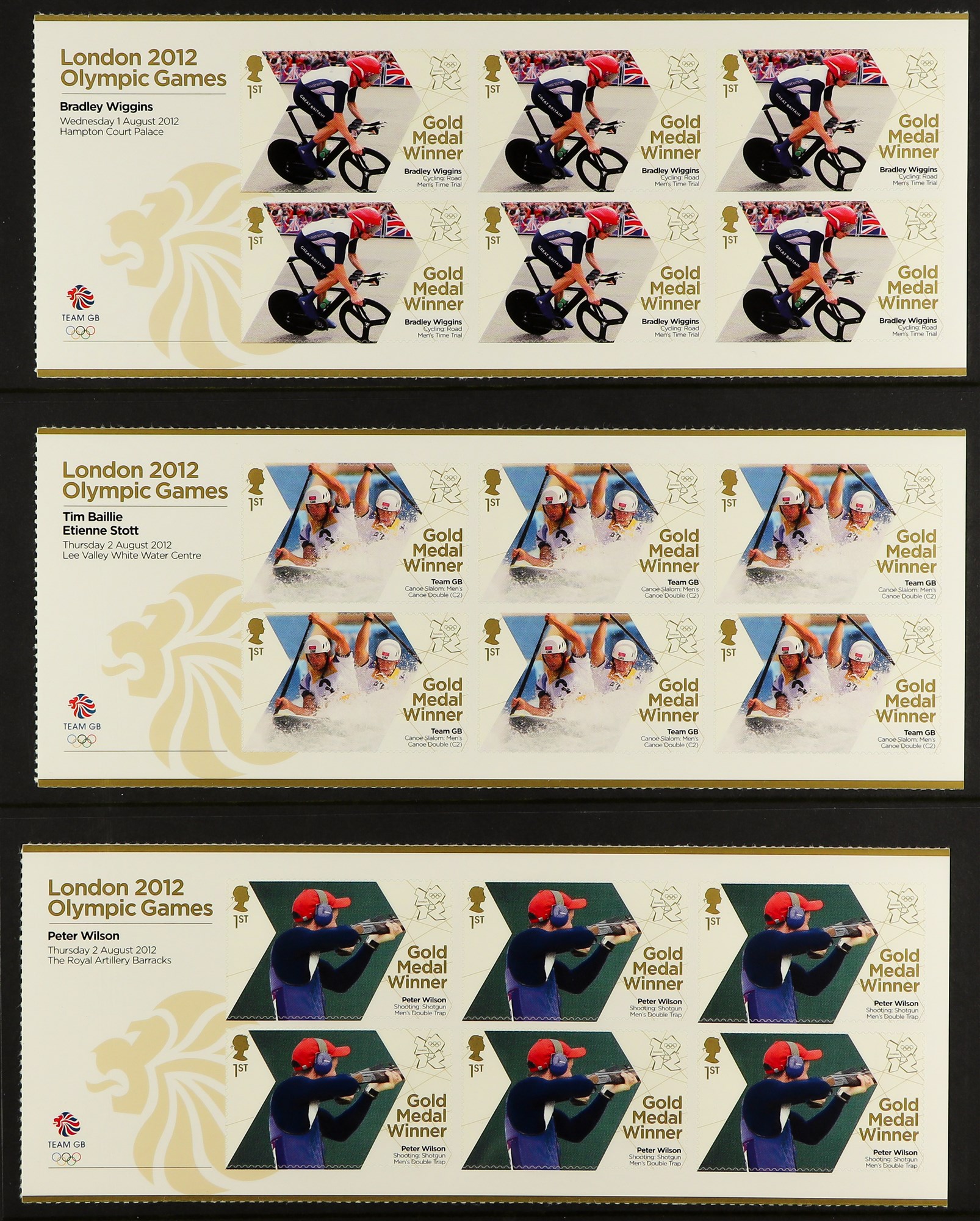 GB.ELIZABETH II 2012 Olympic Gold Medal Winners complete set of sheetlets of 6, SG 3342a/70a, and - Image 3 of 16
