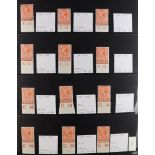 GB.GEORGE V 1912-24 2d ORANGE - SPECIALIZED CONTROL NUMBERS COLLECTION of mint (much never hinged