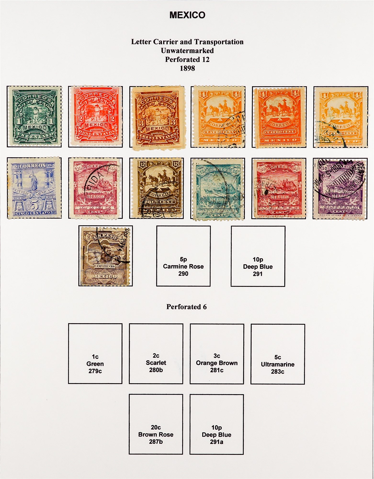 MEXICO 1872 - 1910 EXTENSIVE COLLECTION of over 300 mint & used stamps with a degree of - Image 30 of 32