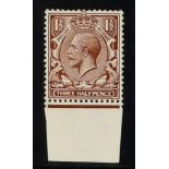 GB.GEORGE V 1912-24 1½d brown Wmk Cypher, Spec N18(8), never hinged mint. RPS certificate for this