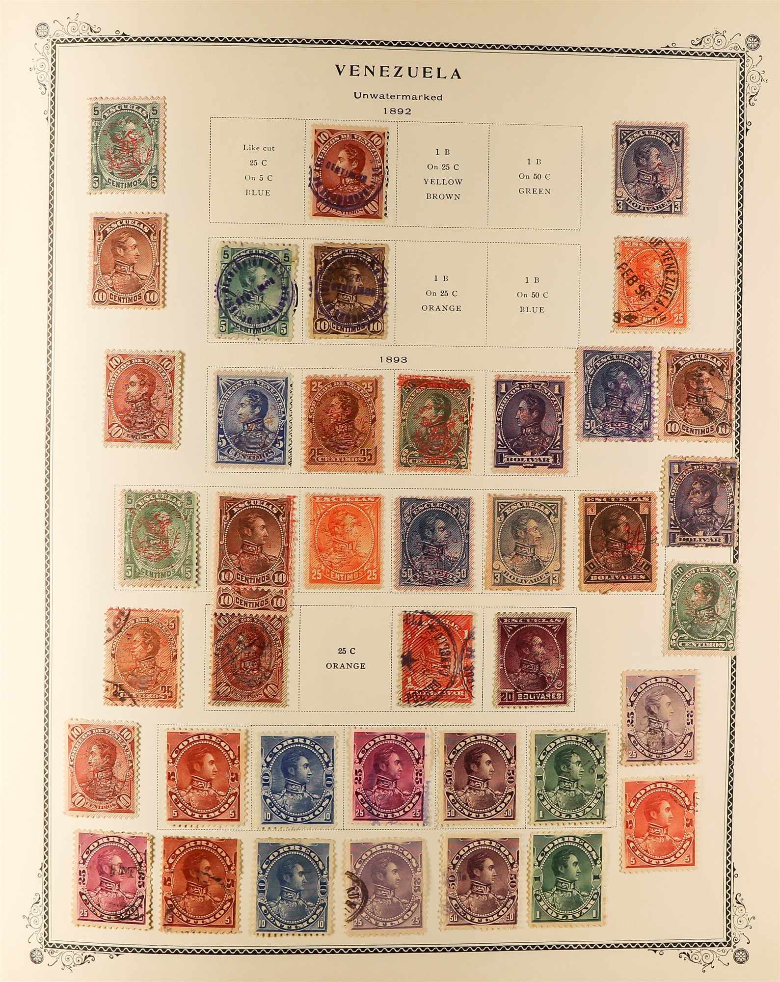 VENEZUELA 1859 - 1976 COLLECTION of 1500+ mint & used stamps in album, note 1859-62 Coat of Arms, - Image 6 of 19