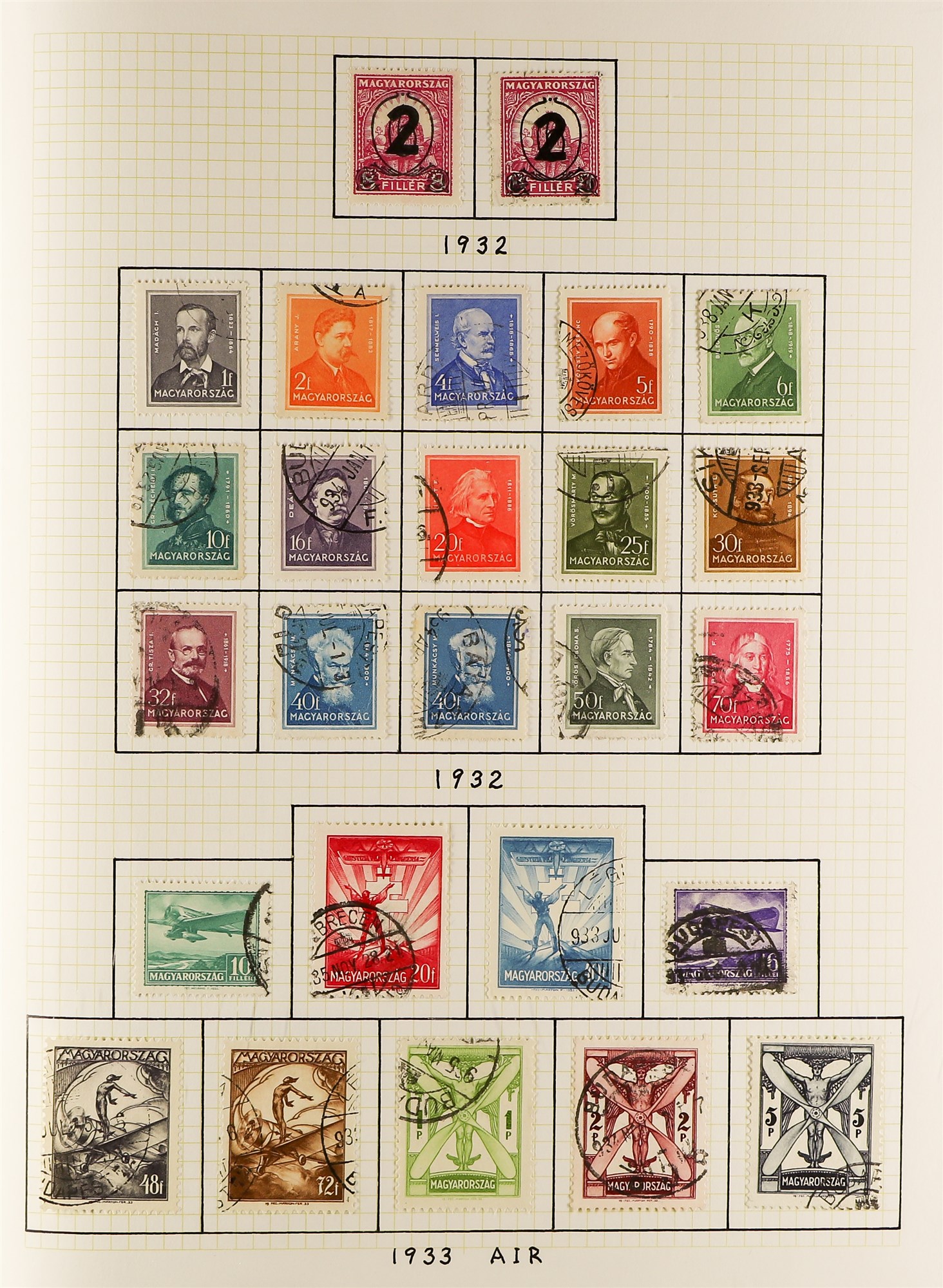 HUNGARY 1871 - 1944 COLLECTION of 1000+ mostly mint stamps, many sets, 'back of the book' with - Image 11 of 34