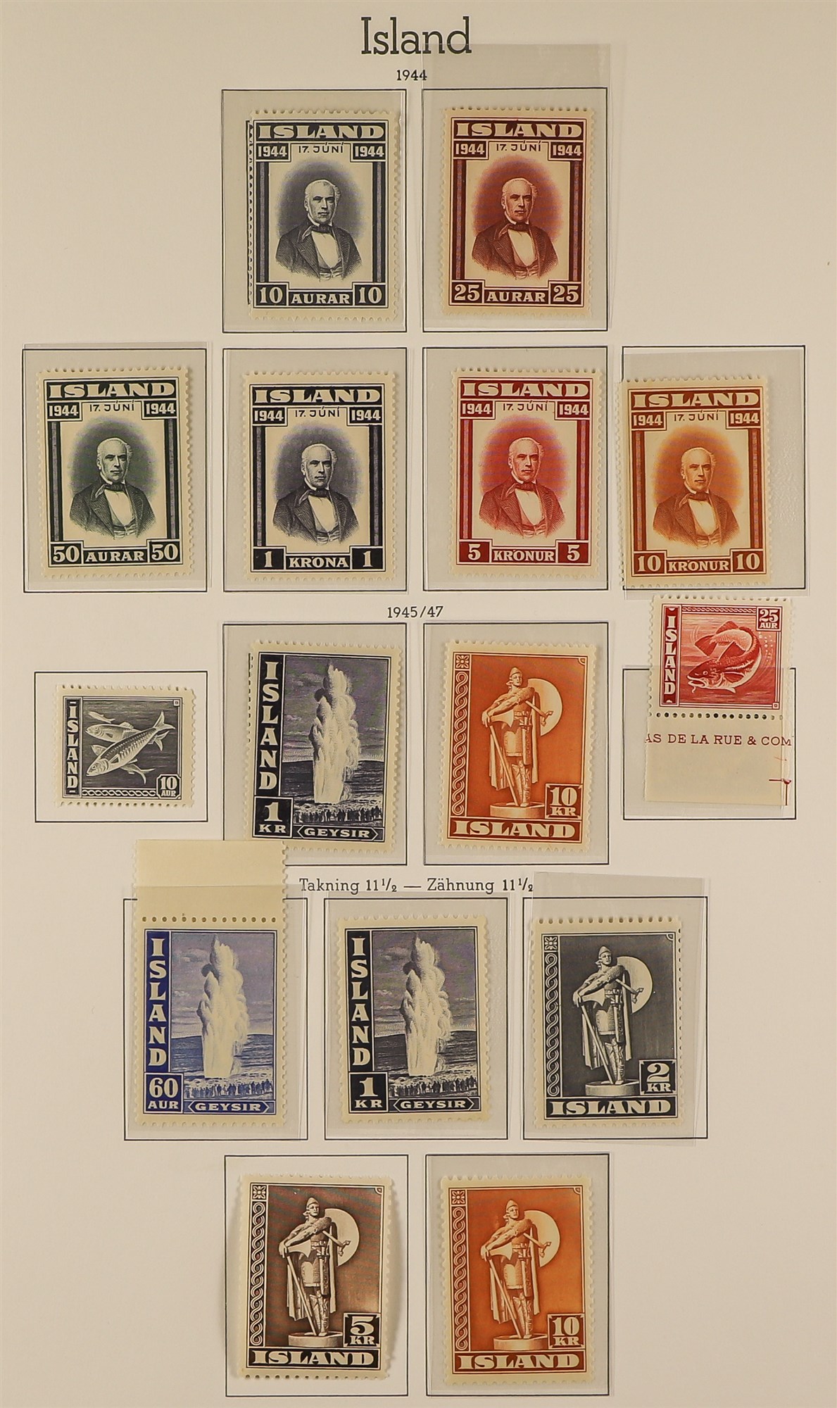 ICELAND 1931 - 1947 MINT / MUCH NEVER HINGED MINT collection of sets & miniature sheets. Facit stc - Bild 7 aus 7