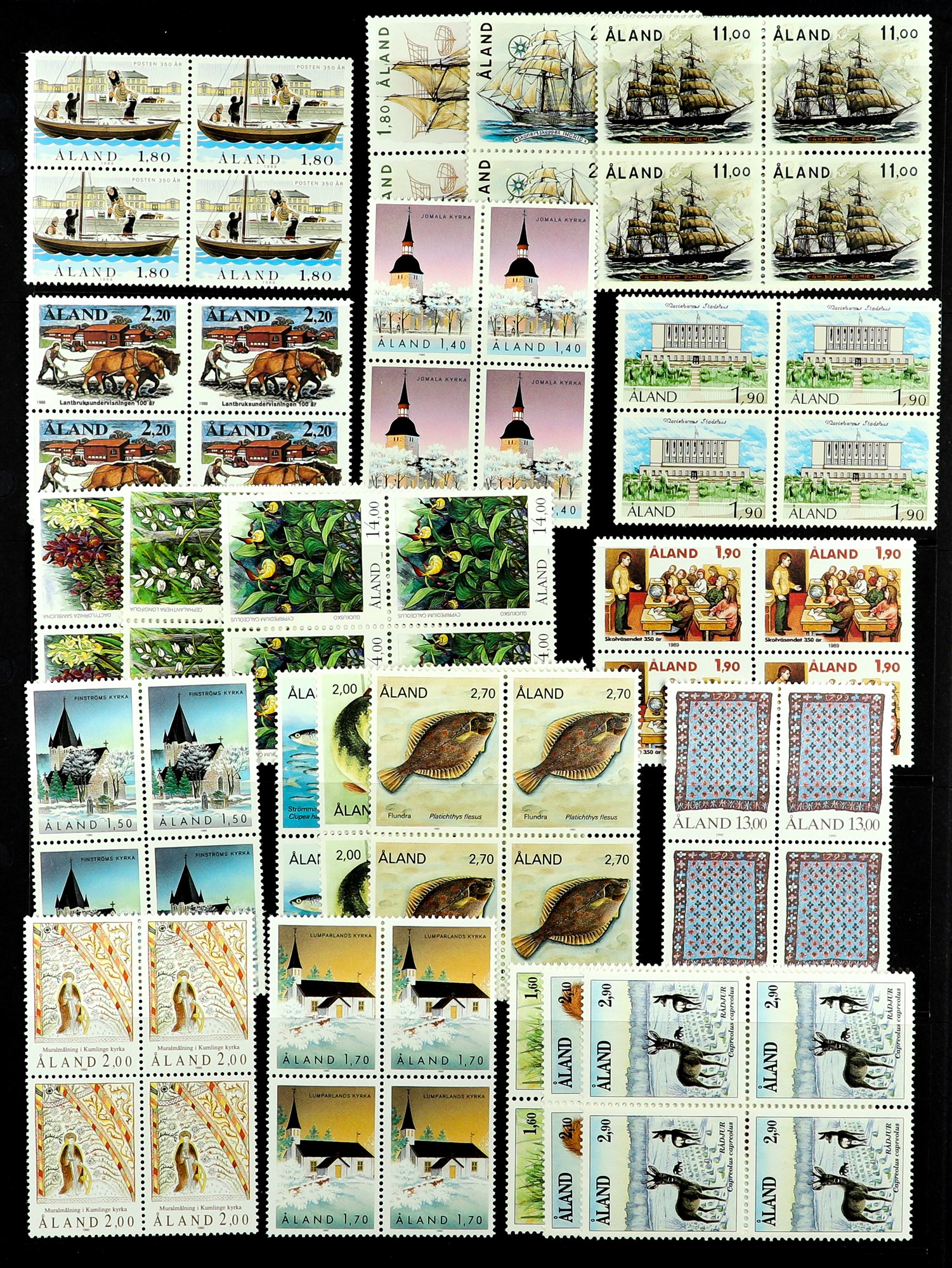 ALAND ISLANDS 1984 - 2001 COLLECTION complete for the period in never hinged mint blocks 4, also all - Image 2 of 12