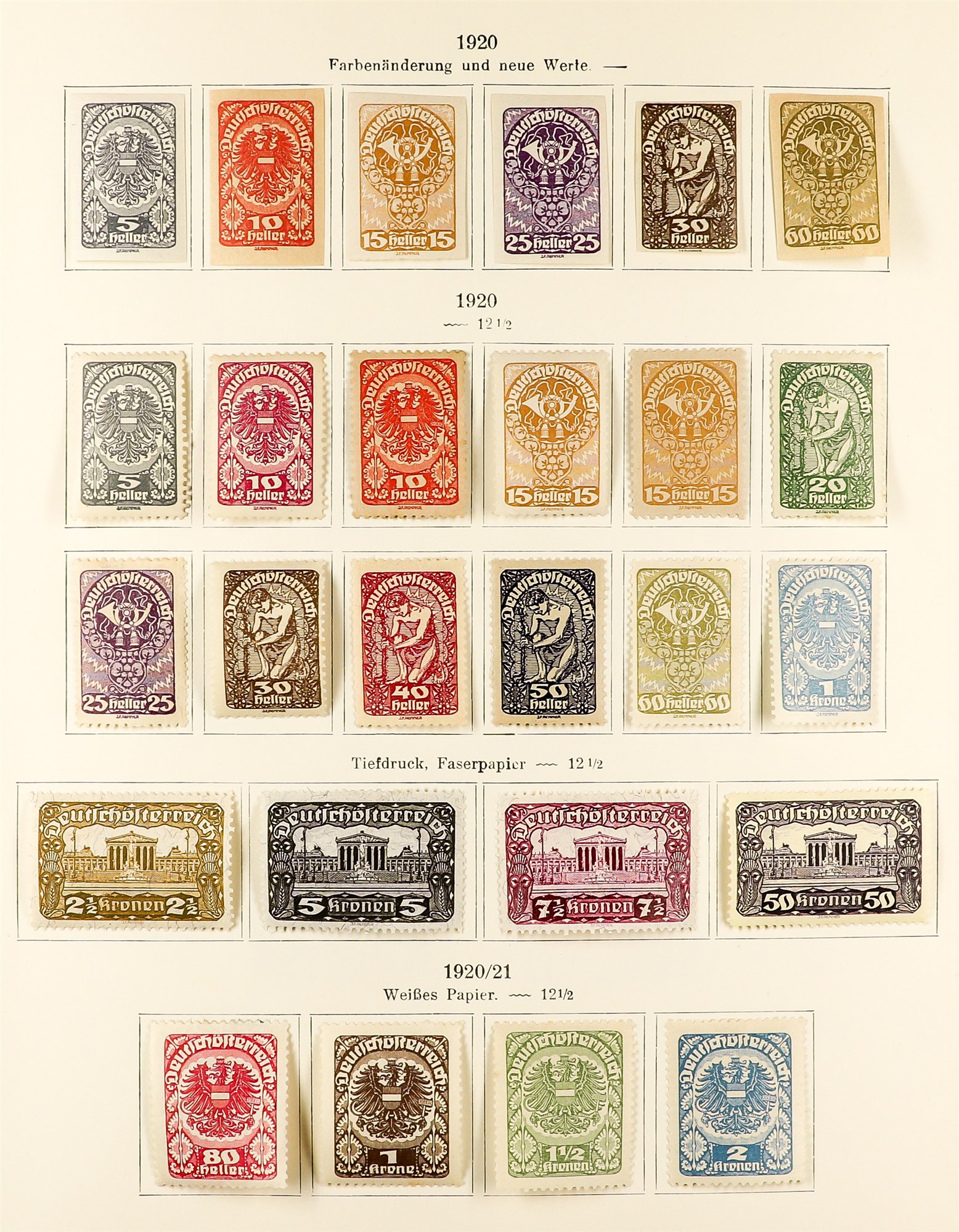 AUSTRIA 1918 - 1937 REPUBLIC COLLECTION of chiefly mint / never hinged mint sets in album incl - Image 4 of 22