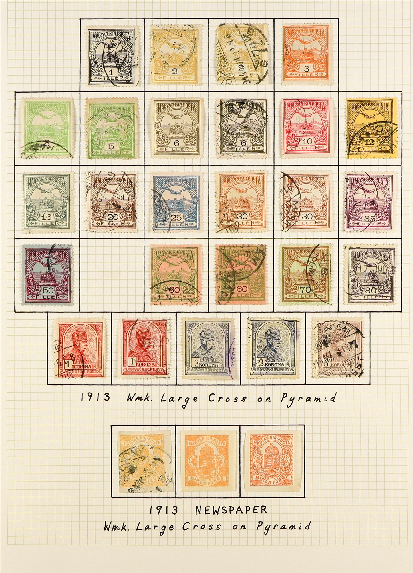 HUNGARY 1871 - 1944 COLLECTION of 1000+ mostly mint stamps, many sets, 'back of the book' with - Image 27 of 34