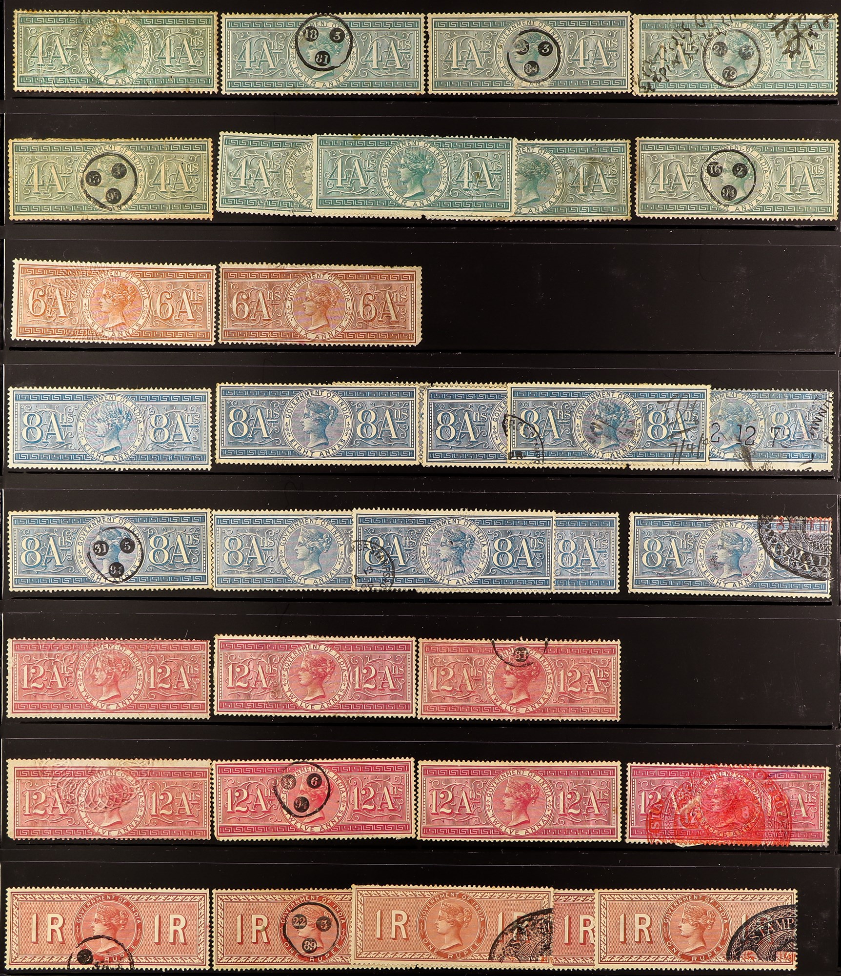 INDIA REVENUE STAMPS 1866 - 1975 collection of over 330 Special Adhesives on protective pages, - Image 2 of 8