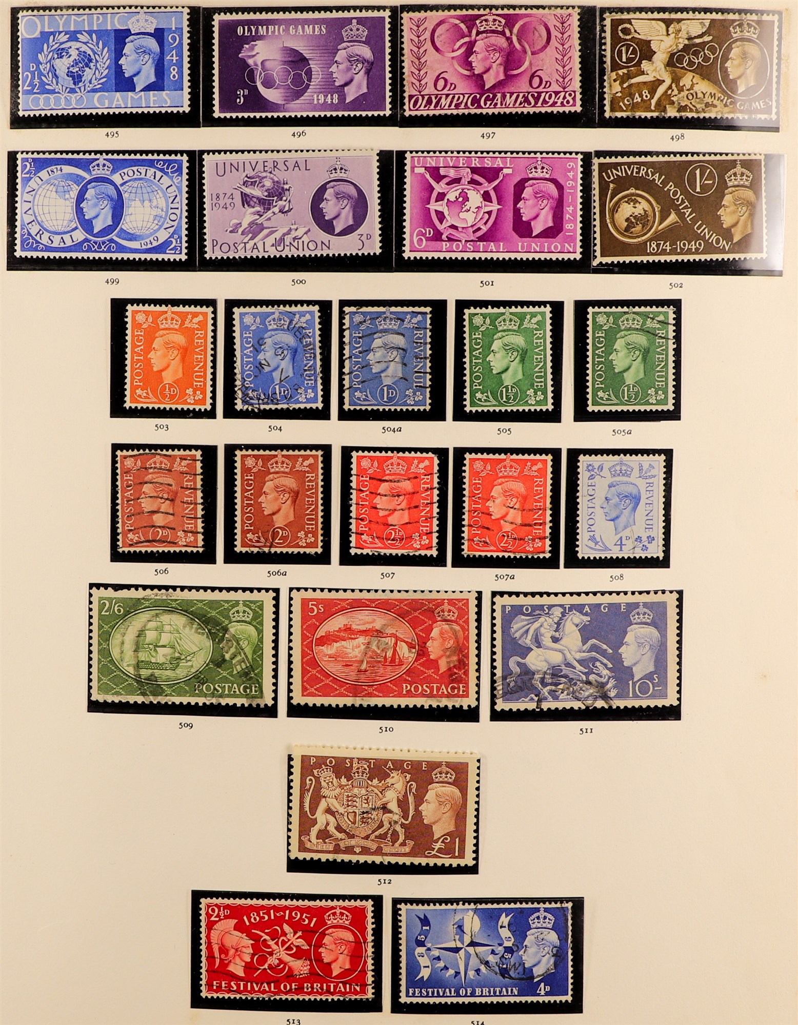 GREAT BRITAIN 1840-1980 COLLECTION Mint (later issues mostly never hinged) & used stamps in - Image 7 of 15