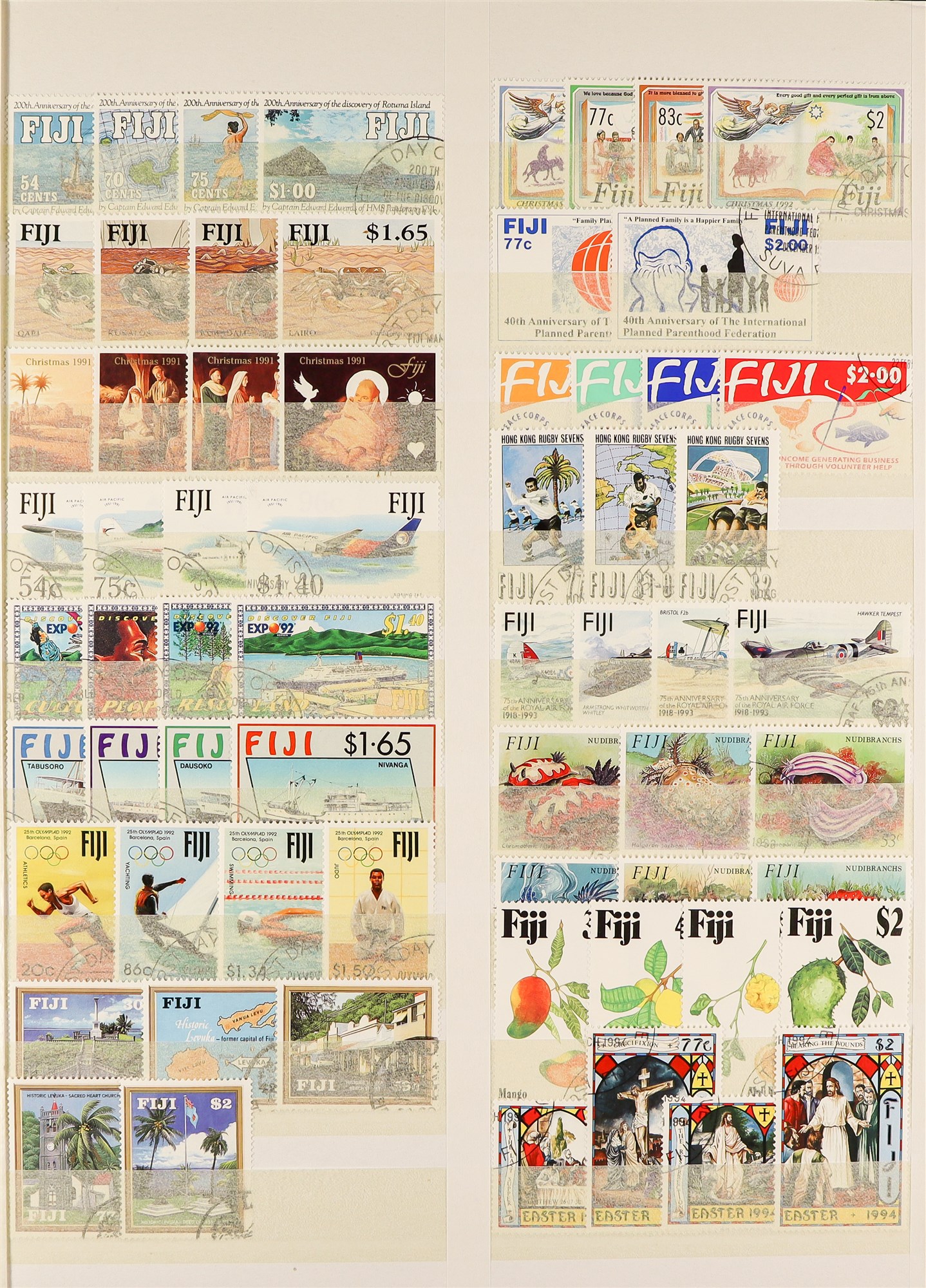FIJI 1953 - 2000 COLLECTION of 800+ used stamps, near-complete for the period (SG 278 - 1096) with - Image 6 of 14