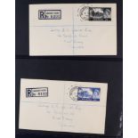 GB.FIRST DAY COVERS 1955 Castle high values set of 4 stamps on 3 neat plain covers, the 10s & £1