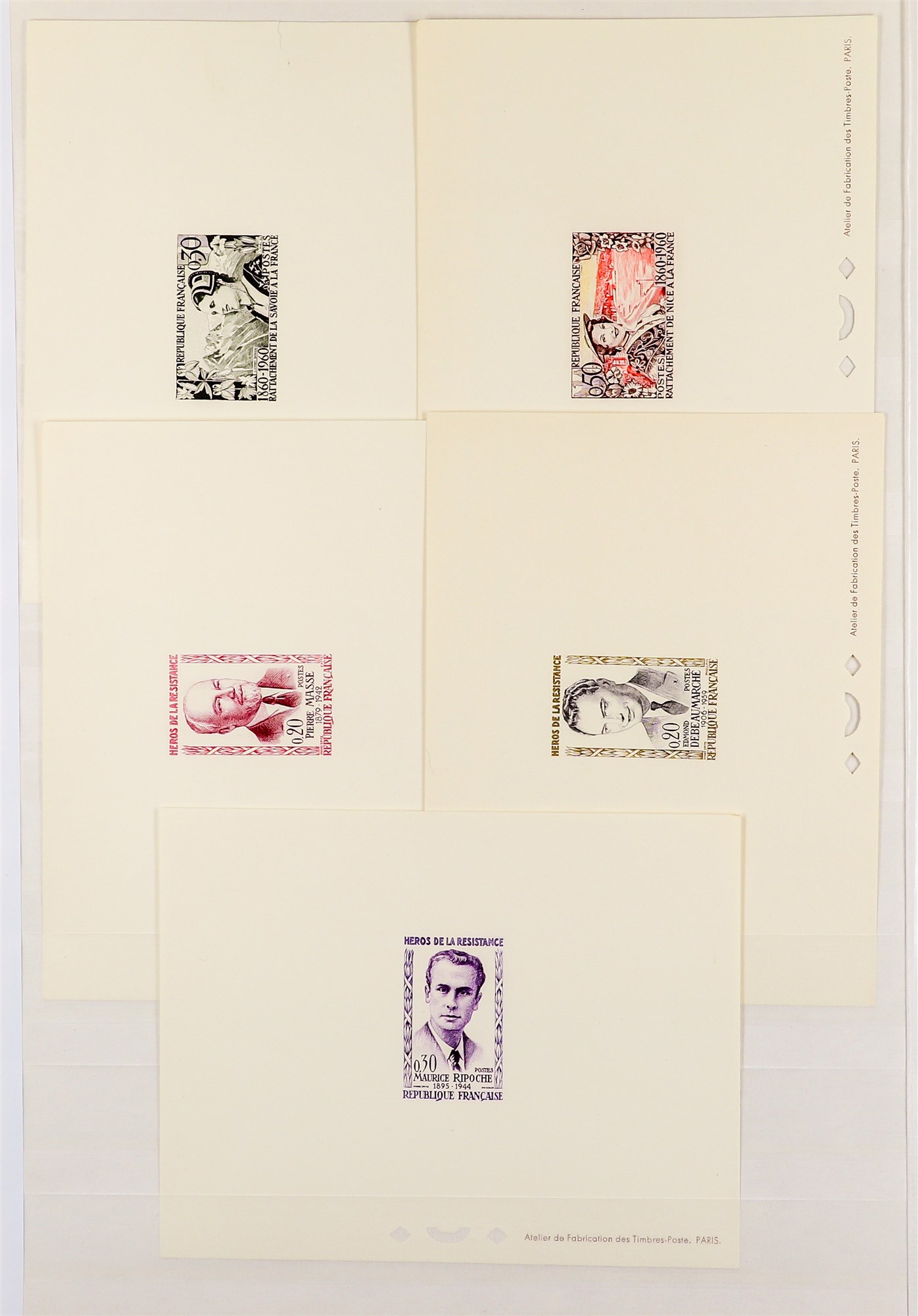 FRANCE 1960 - 1963 EPREUVES DE LUXE collection of 48 items incl 1960 Annexation of Nice and Savoy - Image 2 of 10