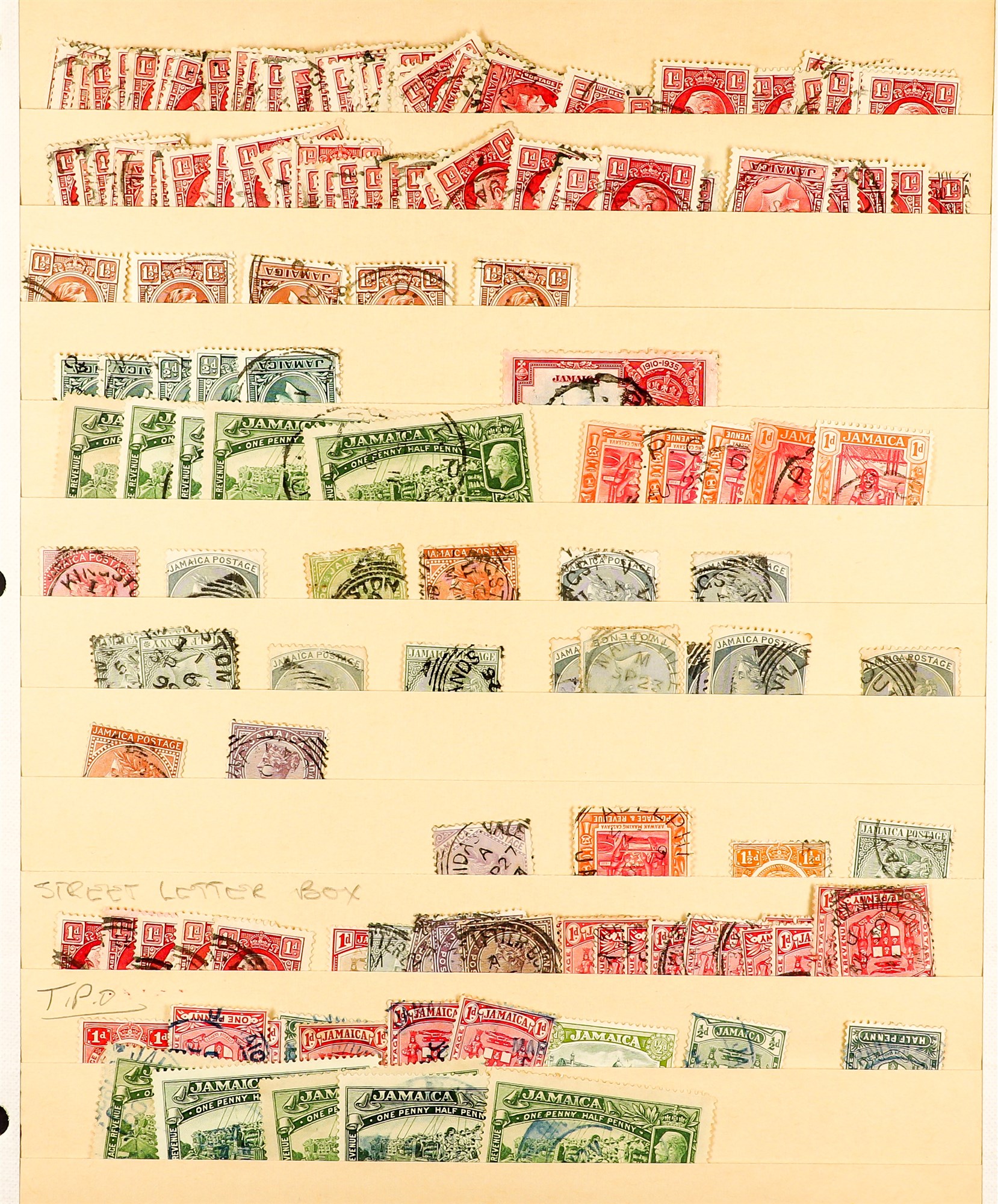 JAMAICA CANCELLATIONS COLLECTION. Chiefly 1900's to 1920's stamps, selected for cds postmarks incl - Image 6 of 6