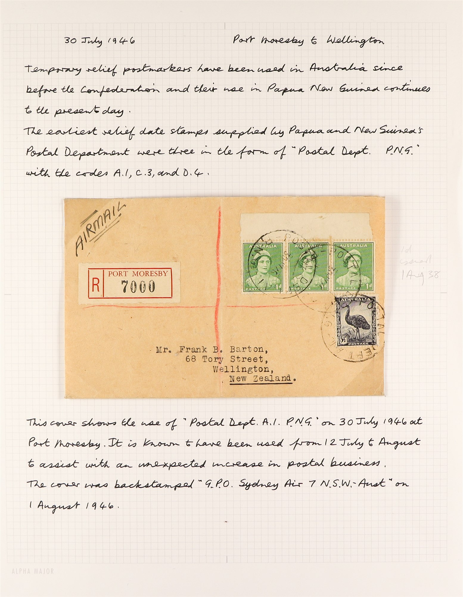 PAPUA NEW GUINEA 1946 - 1953 AUSTRALIA STAMPS ON COVERS collection of around 100 items chiefly - Image 4 of 18