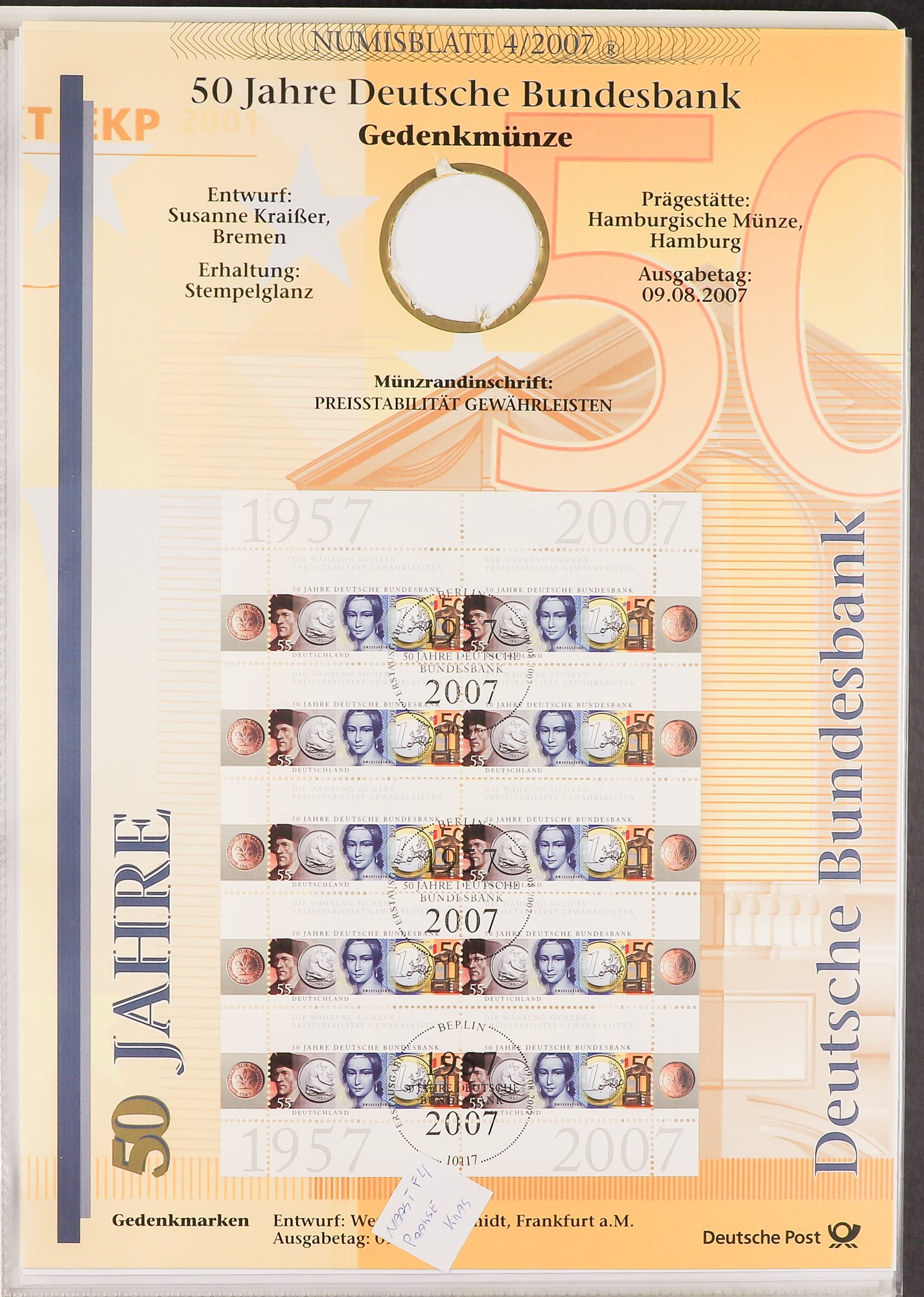 GERMANY WEST 2005 - 2009 SPECIALIZED COLLECTION of 1000+ mint, never hinged mint & used stamps, - Image 11 of 19