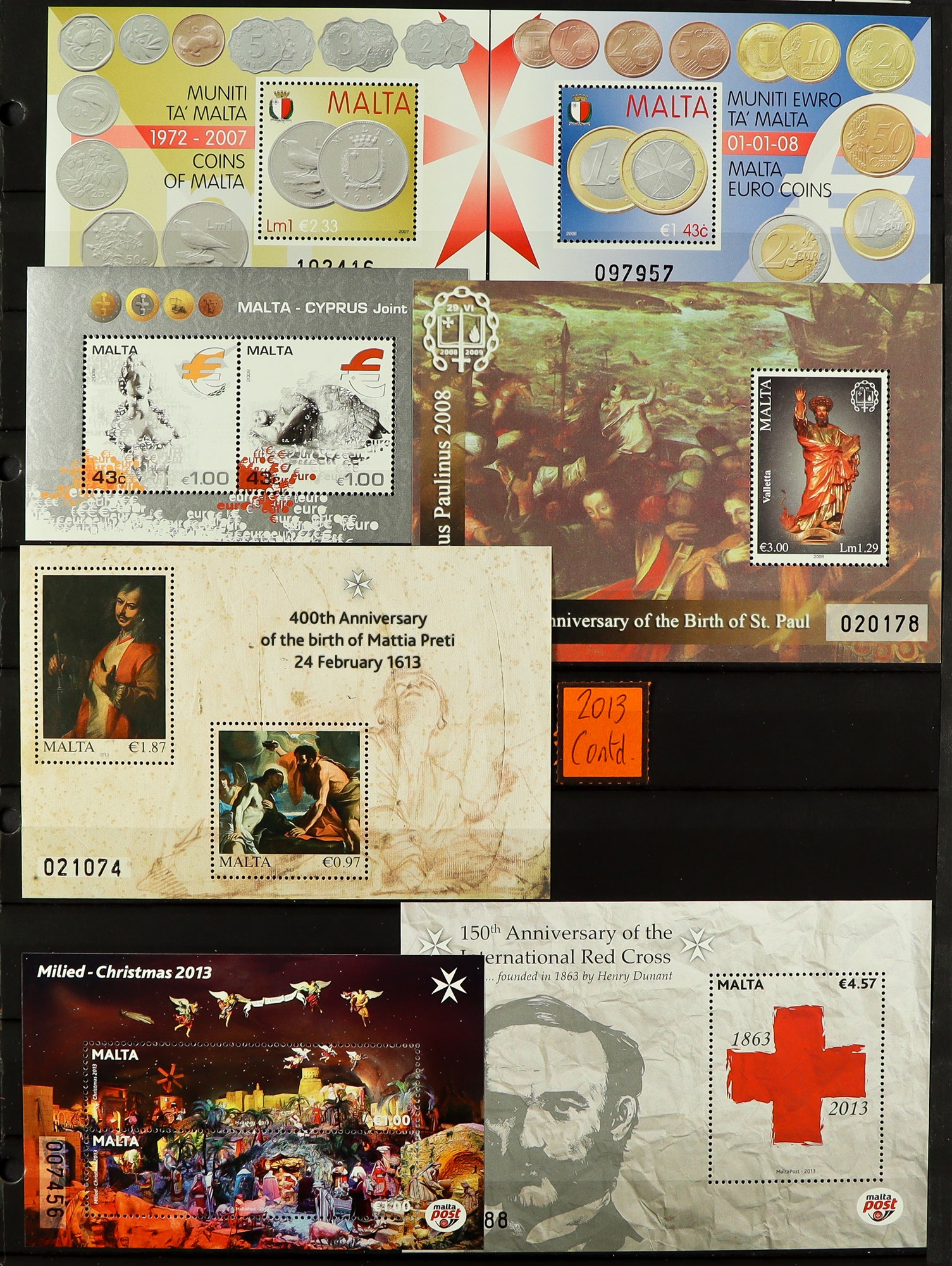 MALTA 1953 - 2013 NEVER HINGED MINT collection in 2 albums, appears complete for sets, miniature - Image 15 of 21