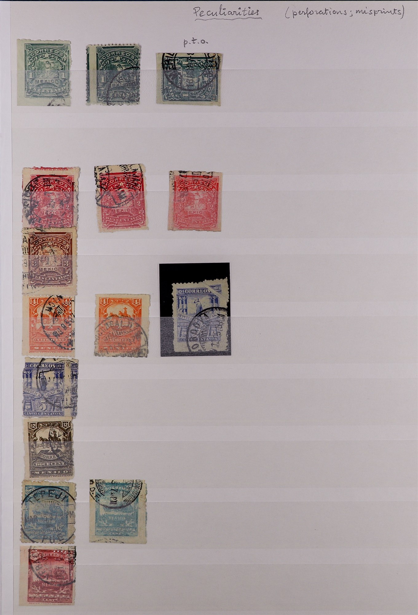 MEXICO 1884 - 1910 COLLECTION of 800+ mint & used stamps on album pages with some degree of semi- - Image 7 of 8